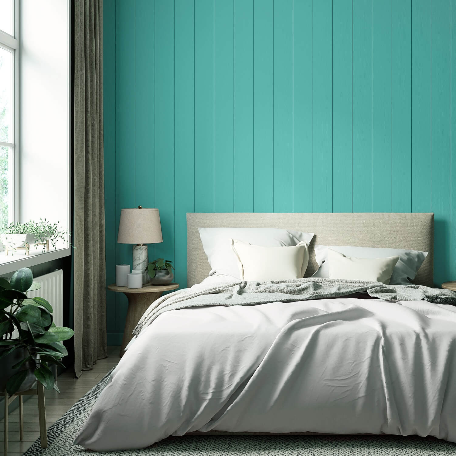 MissPompadour Green with Turquoise - The Functional Wall Paint 1L