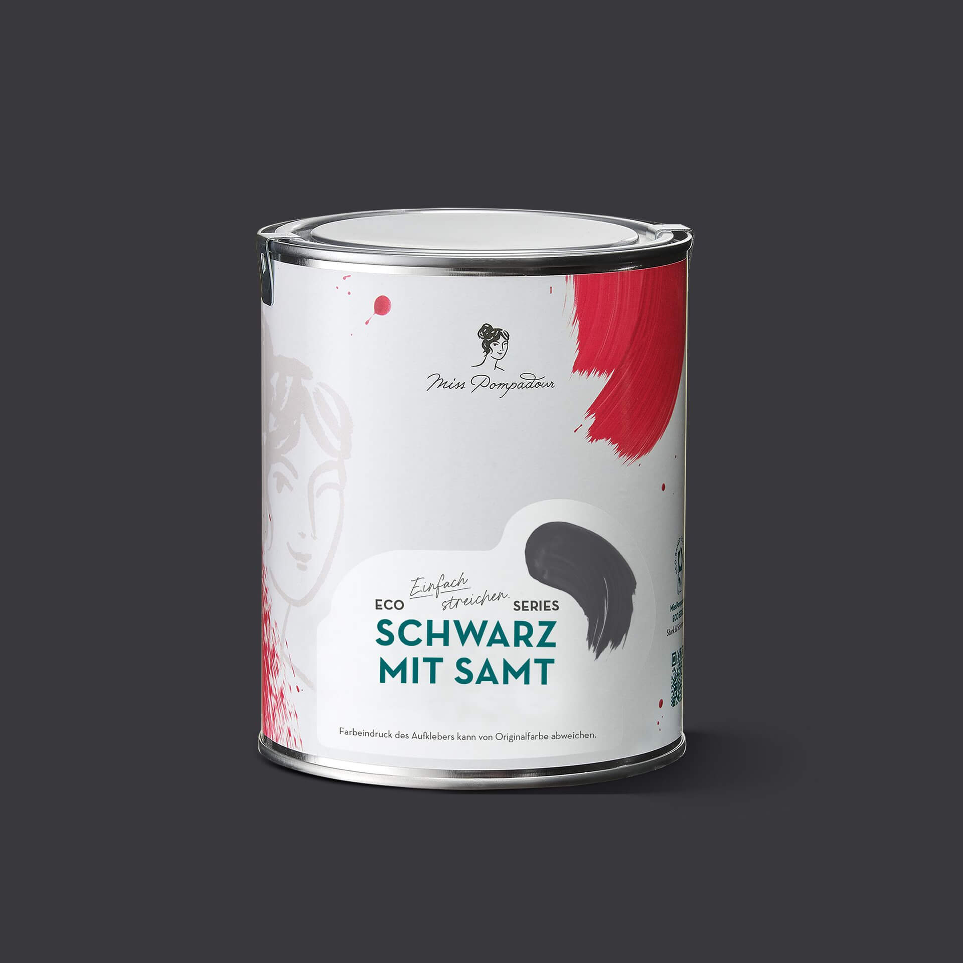 MissPompadour Schwarz mit Samt - Stark & Schimmernd 1L