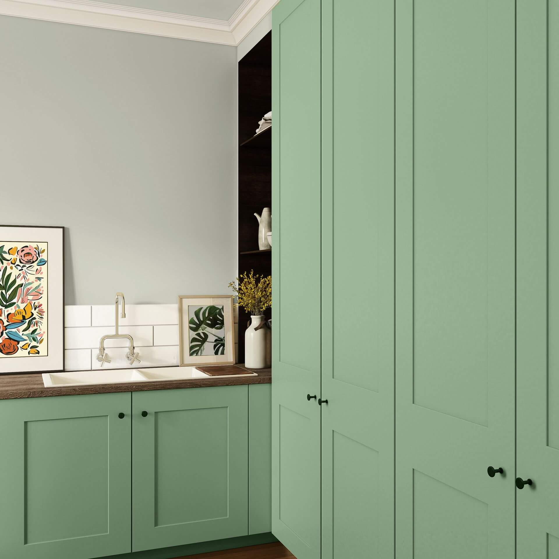 MissPompadour Green with Glass - The Valuable Wall Paint 1L