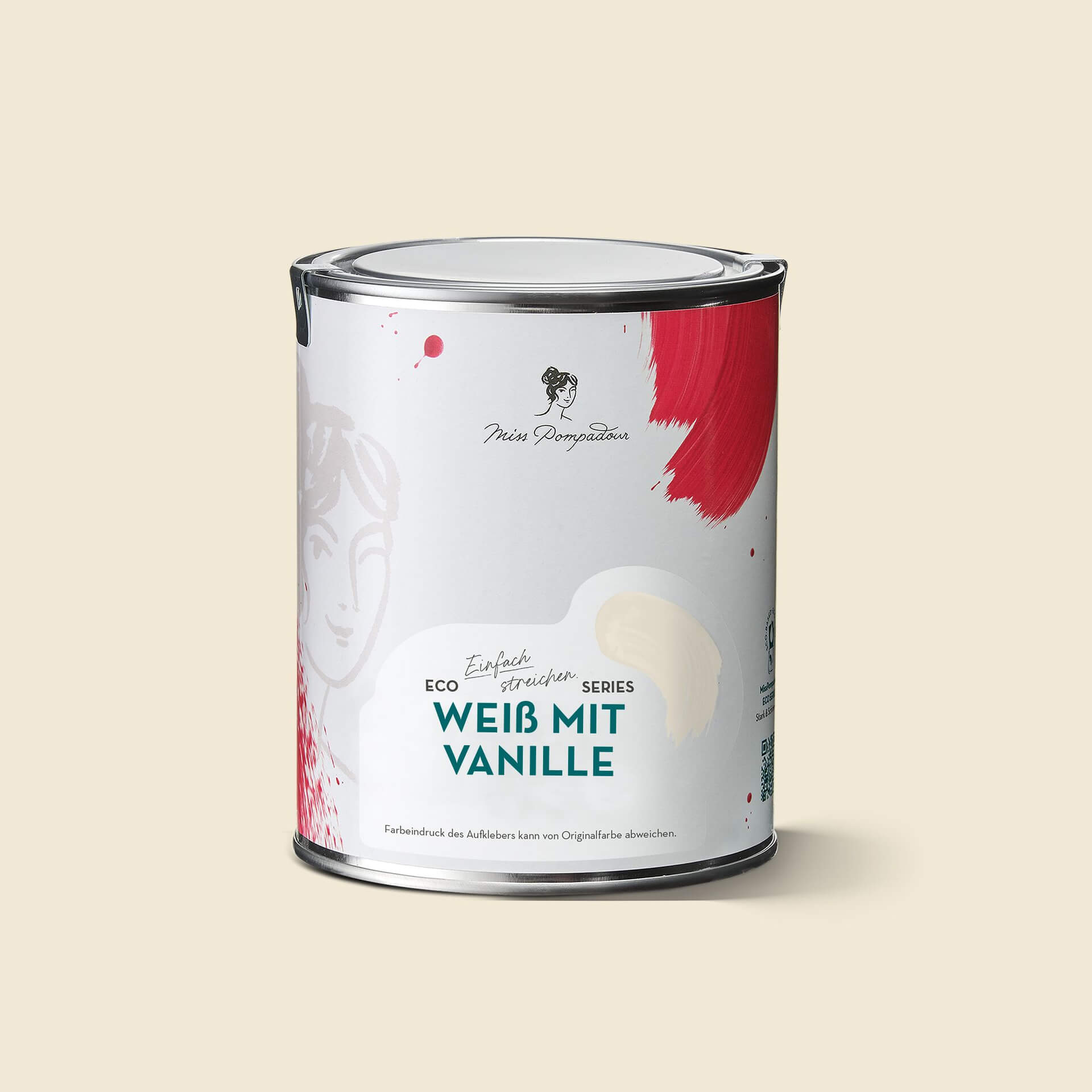 MissPompadour Weiß mit Vanille - Stark & Schimmernd 1L