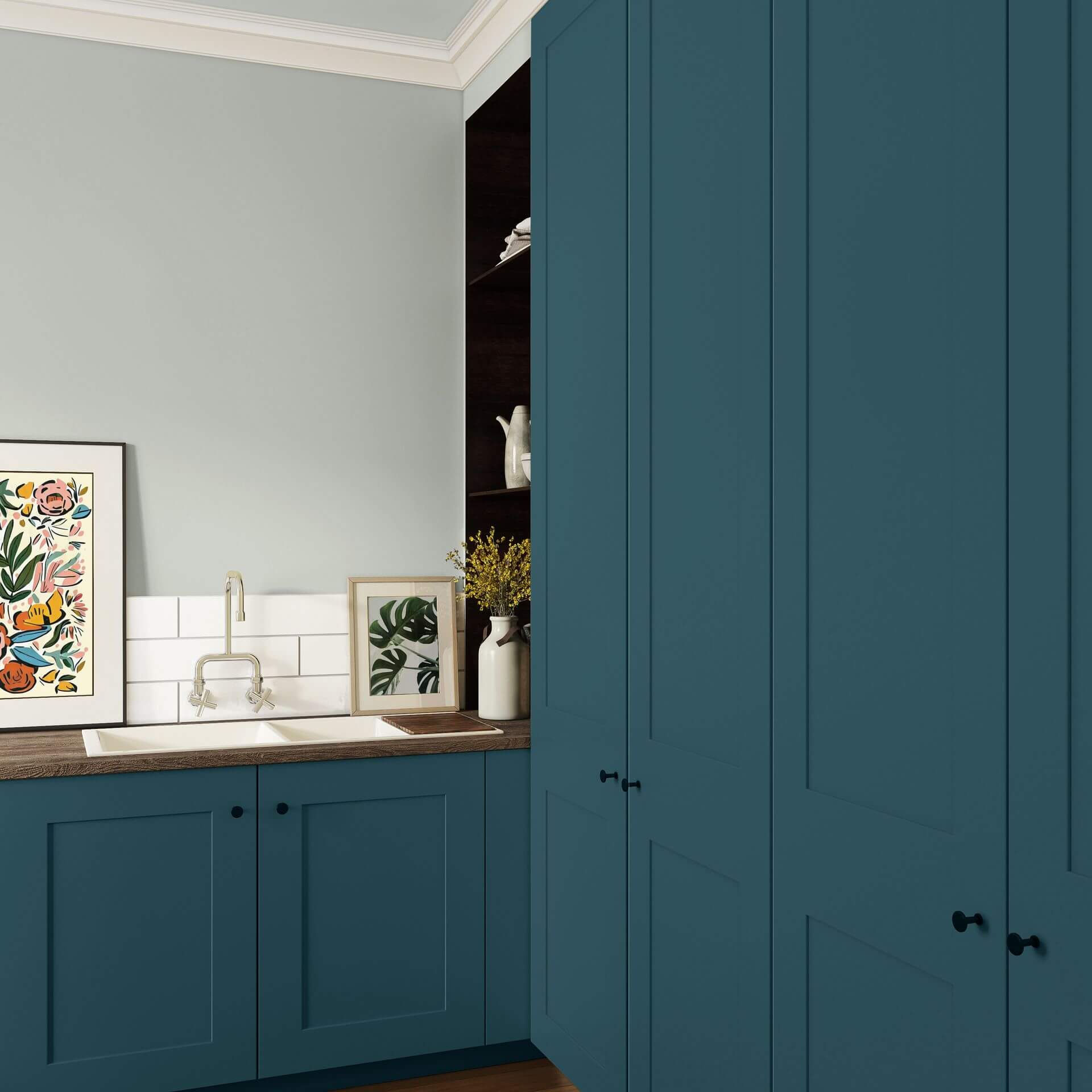 MissPompadour Dark Blue with Green - The Functional Wall Paint 1L