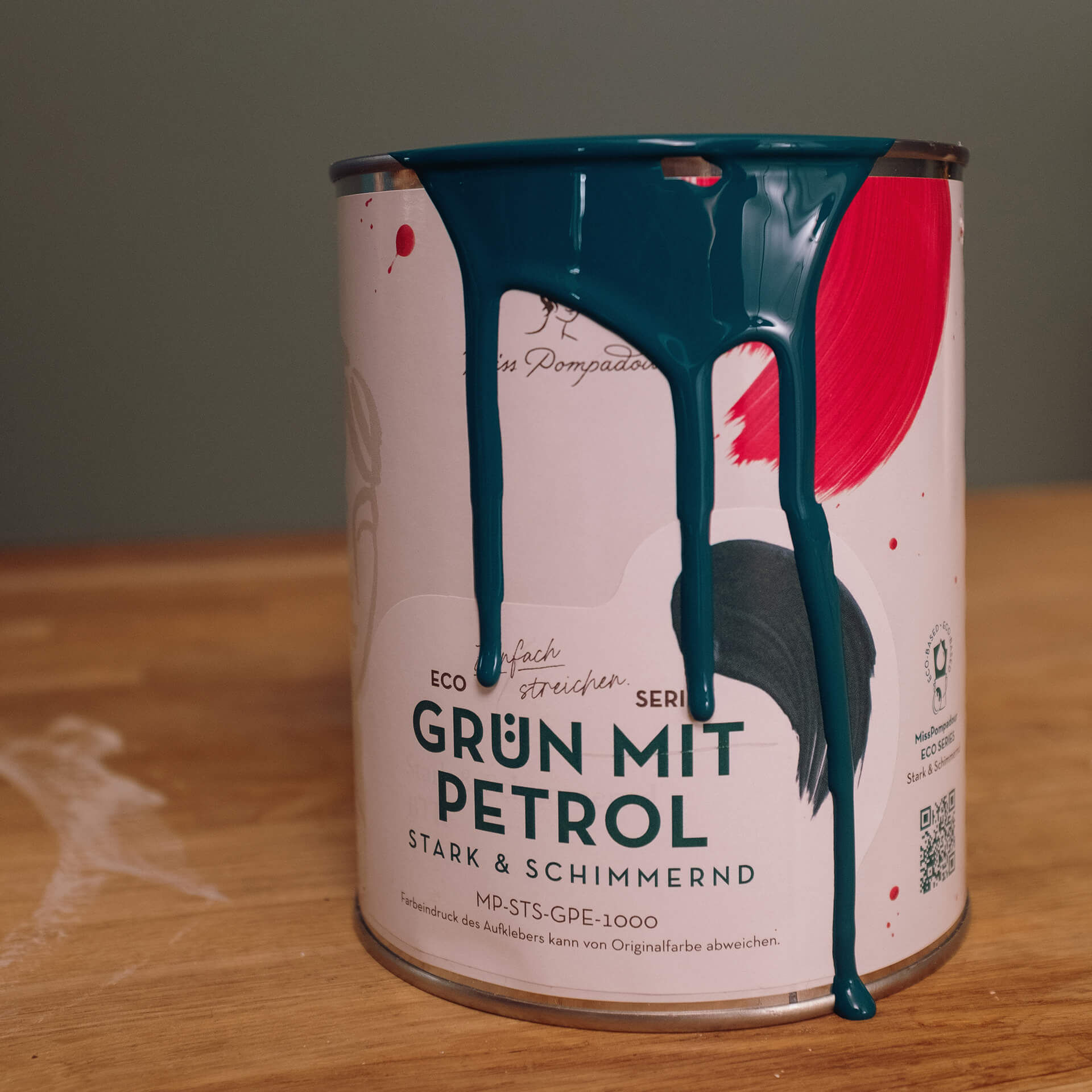 MissPompadour Grün mit Petrol - Sanft & Matt 1L