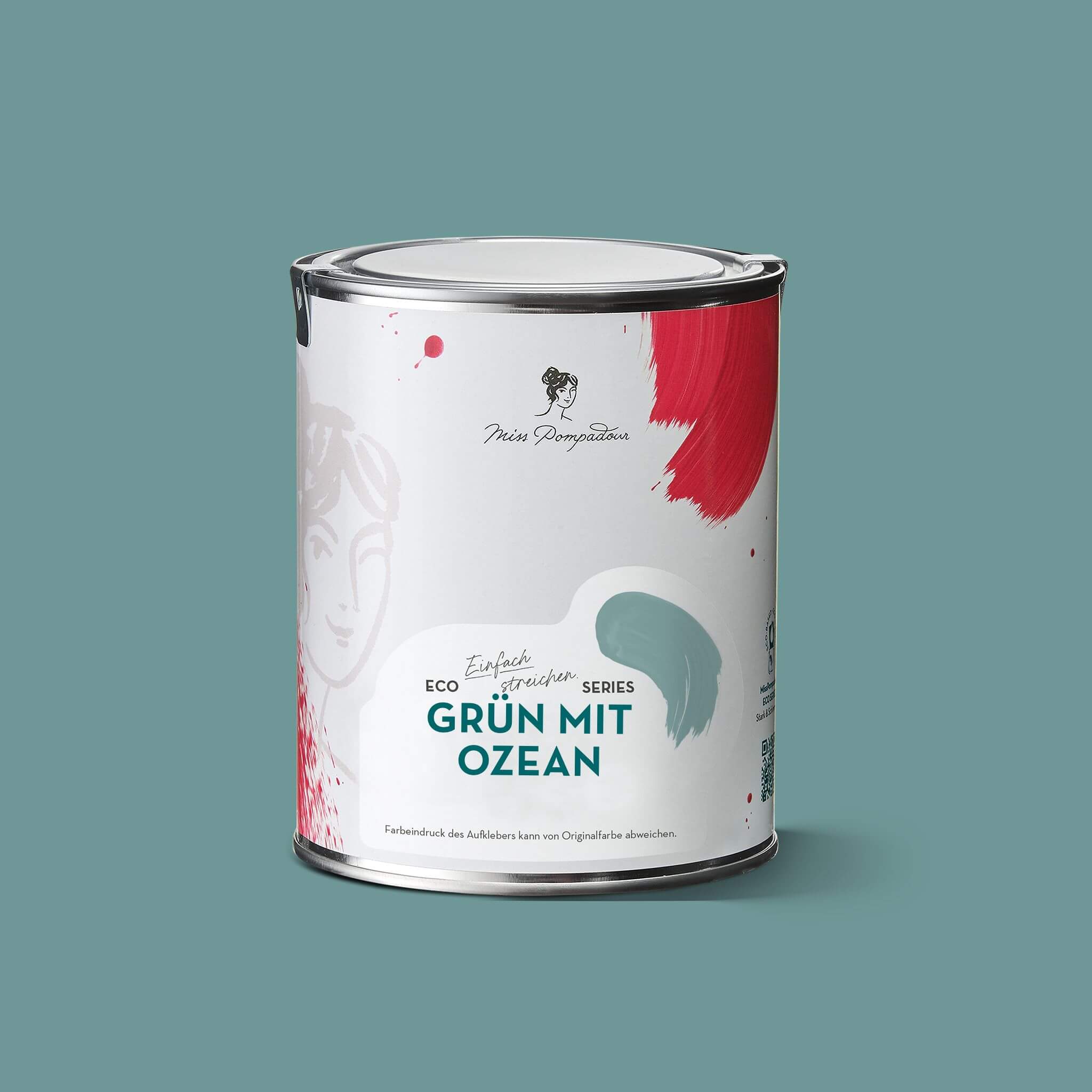 MissPompadour Grün mit Ozean - Sanft & Matt 1L