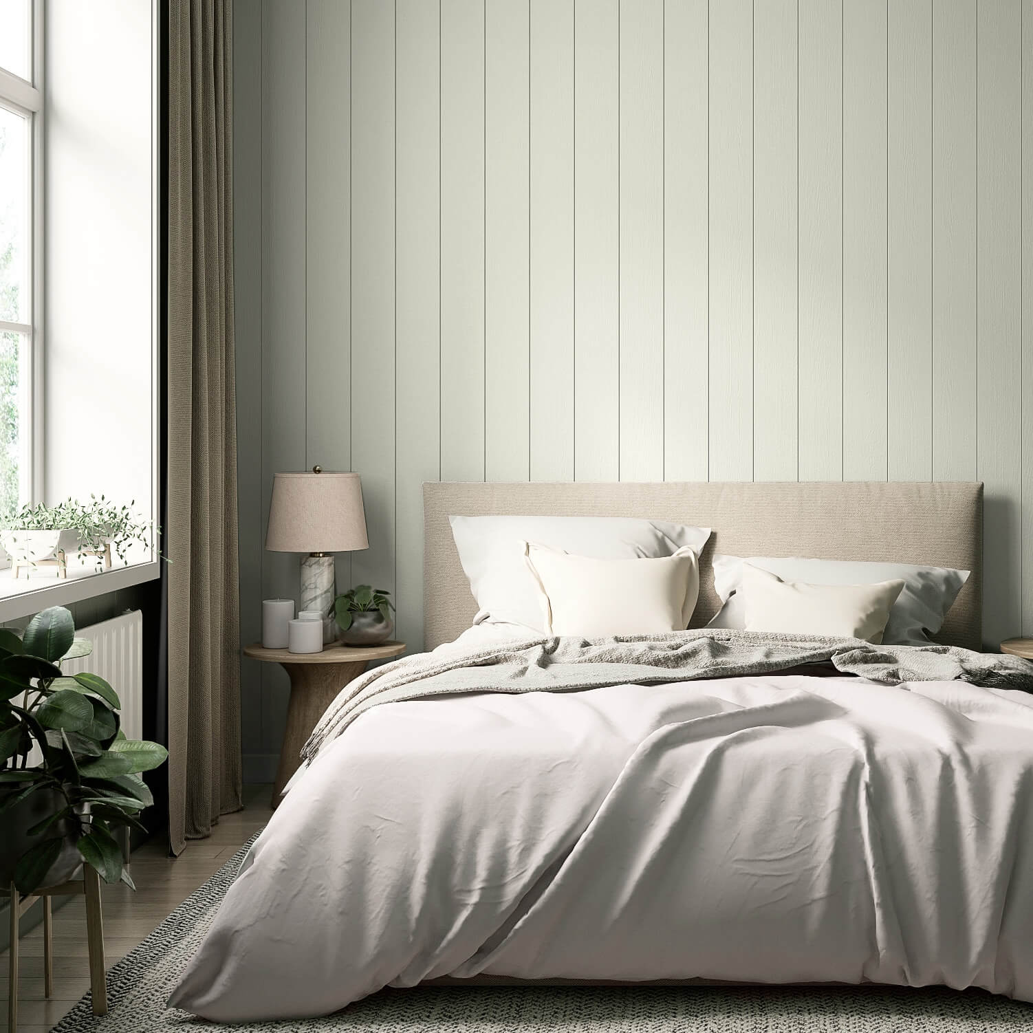 MissPompadour White with Linden Green - The Valuable Wall Paint 1L