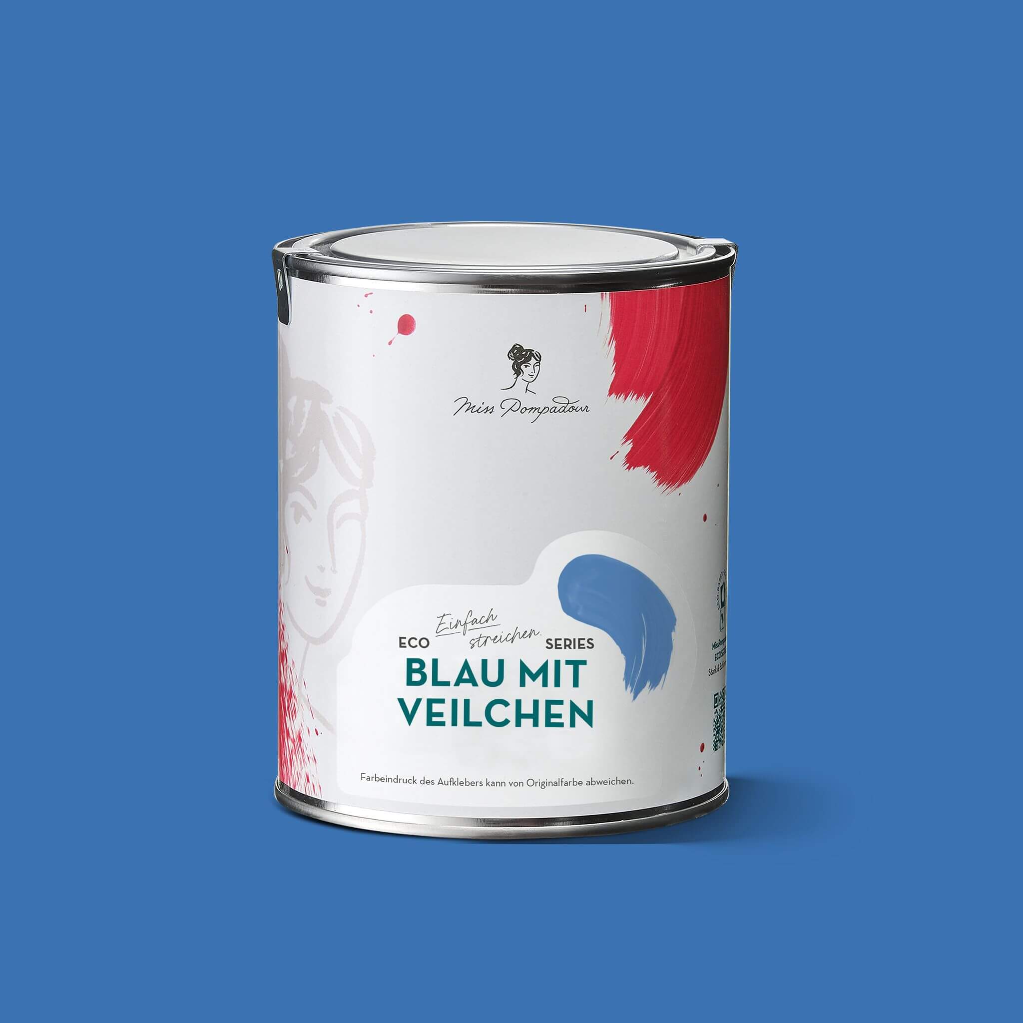 MissPompadour Blau mit Veilchen - Die Wertvolle 1L