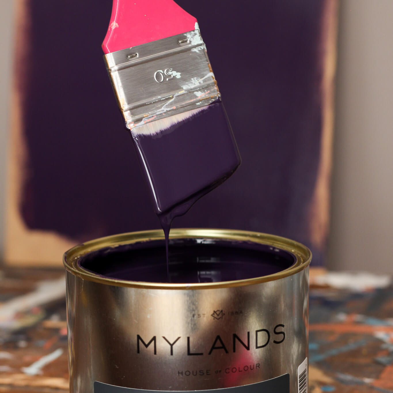 Mylands Empire Violet No. 80 - Wood & Metal Eggshell / Lack Seidenmatt, 1L