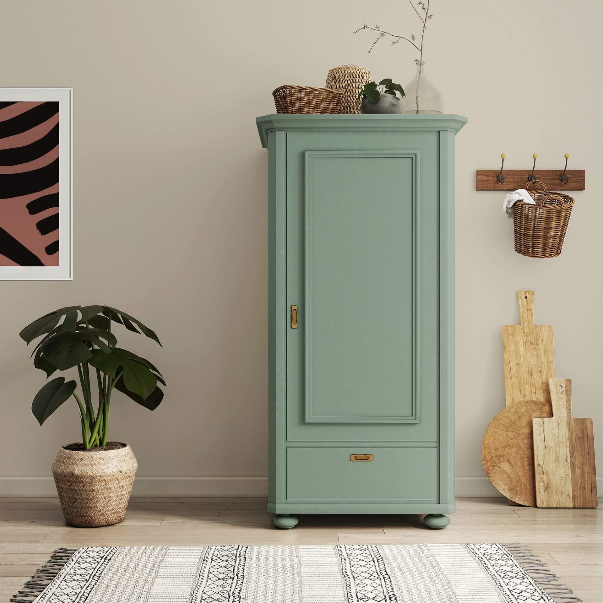 MissPompadour Green with Grey - The Functional Wall Paint 1L