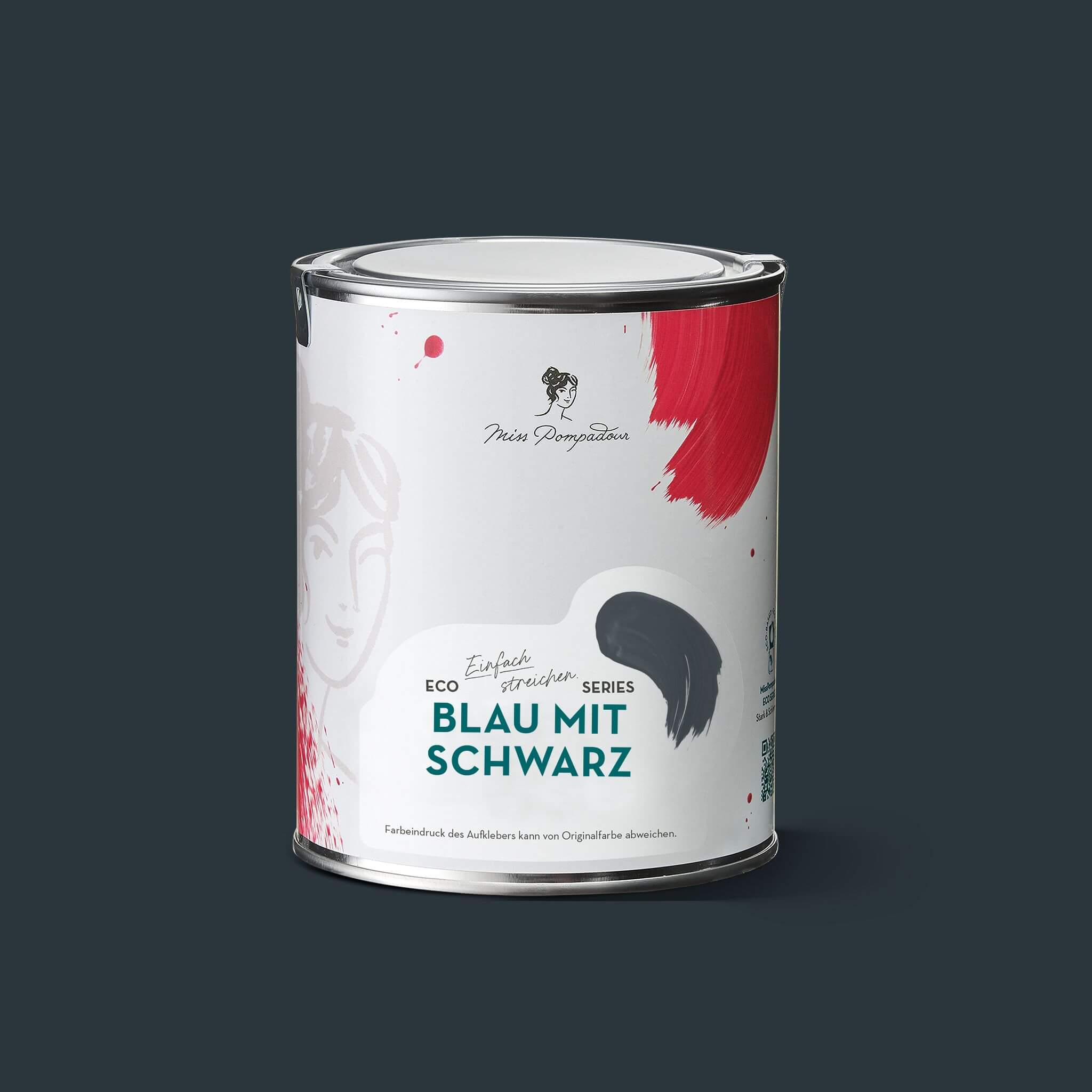 MissPompadour Blau mit Schwarz - Sanft & Matt 2.5L