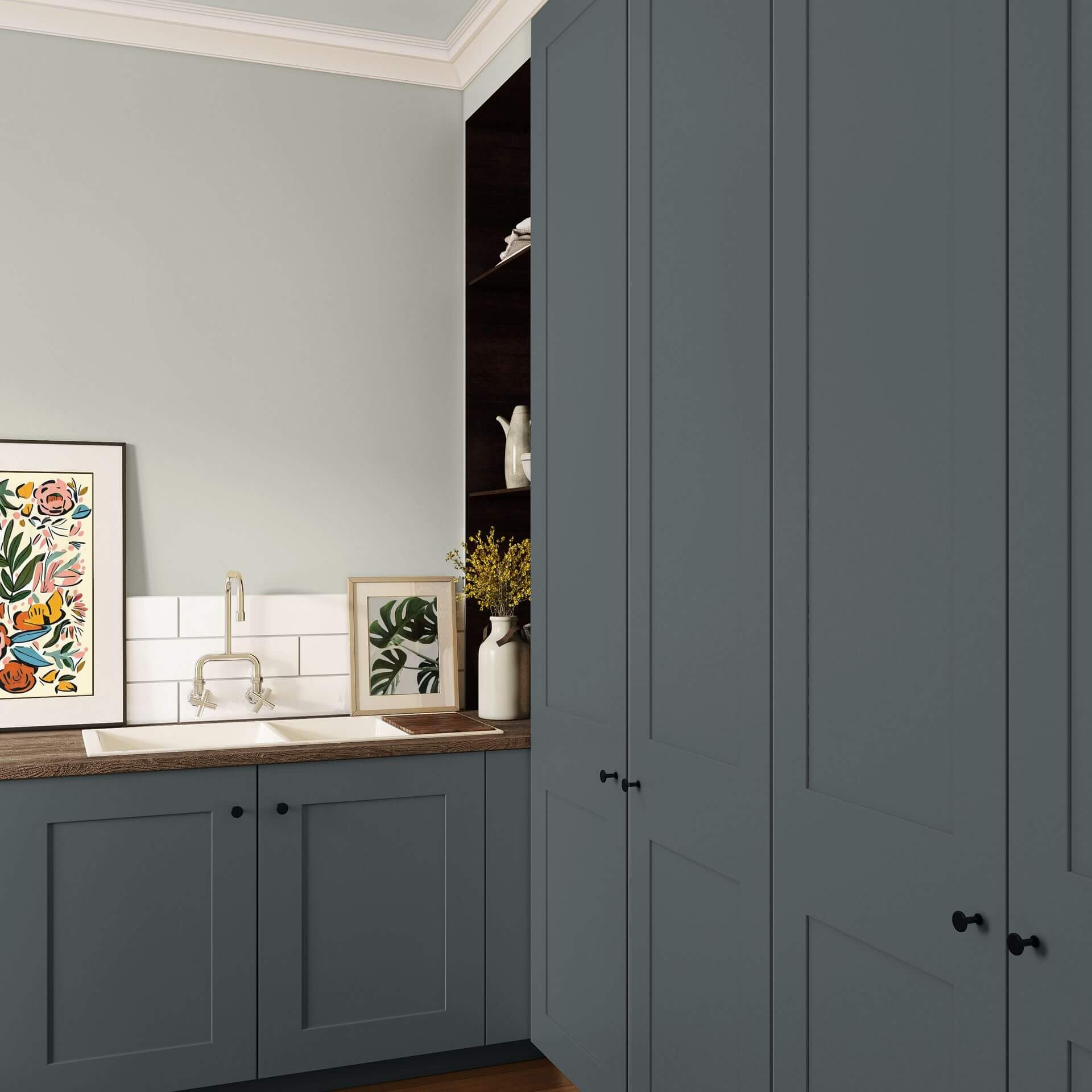 MissPompadour Grey with Black - The Functional Wall Paint 1L