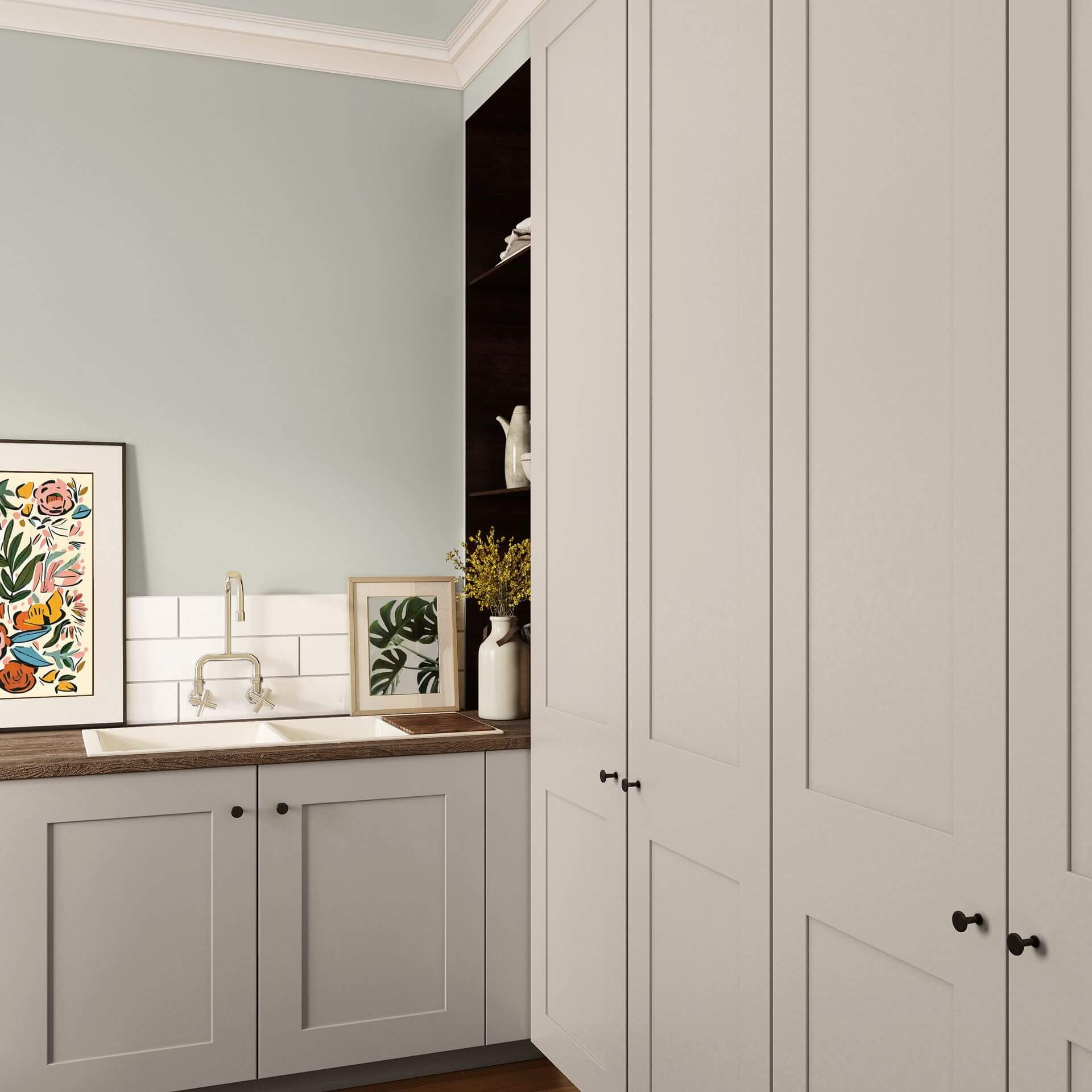 MissPompadour Grey with Linen - The Functional Wall Paint 1L