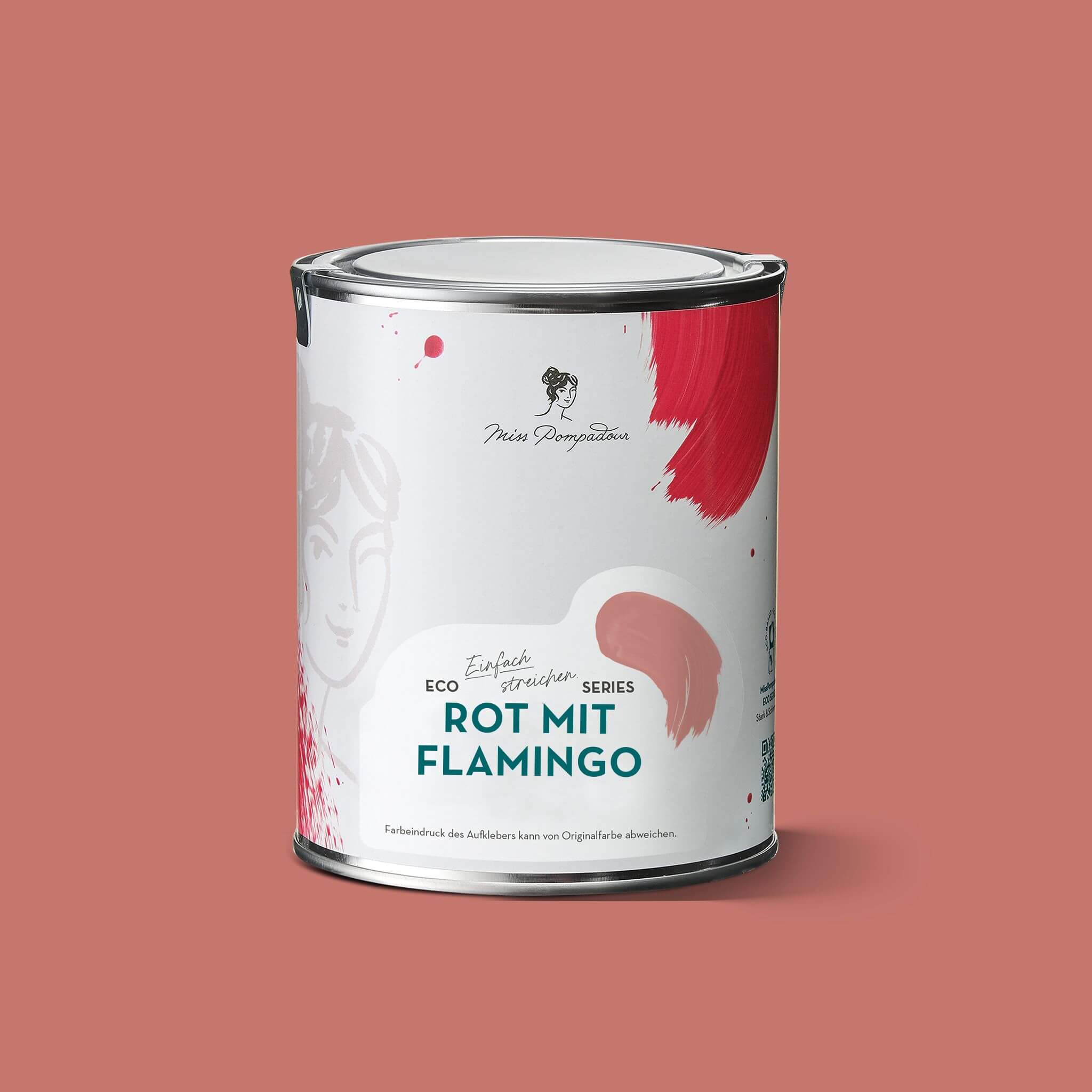 MissPompadour Rot mit Flamingo - Stark & Schimmernd 1L