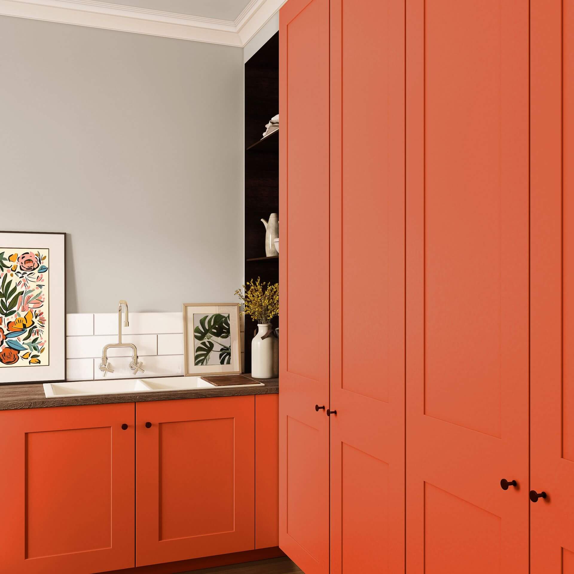 MissPompadour Orange with Goldfish - The Valuable Wall Paint 1L