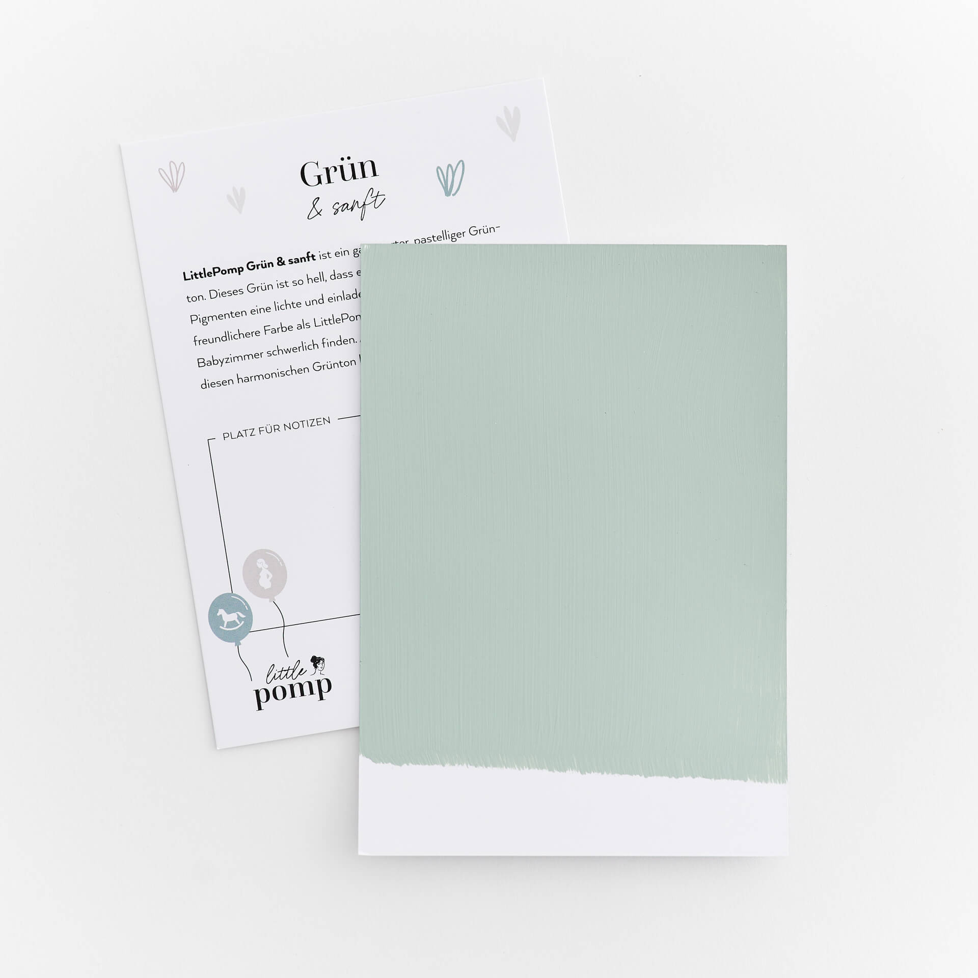 LittlePomp Green & Gentle - colour sample A6
