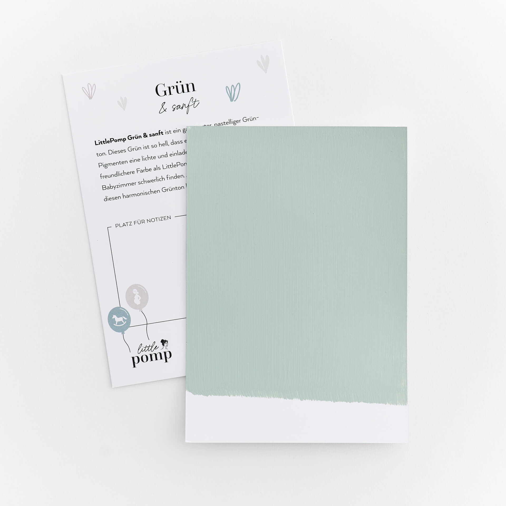 LittlePomp Vert & Doux - Echantillon de couleur A6