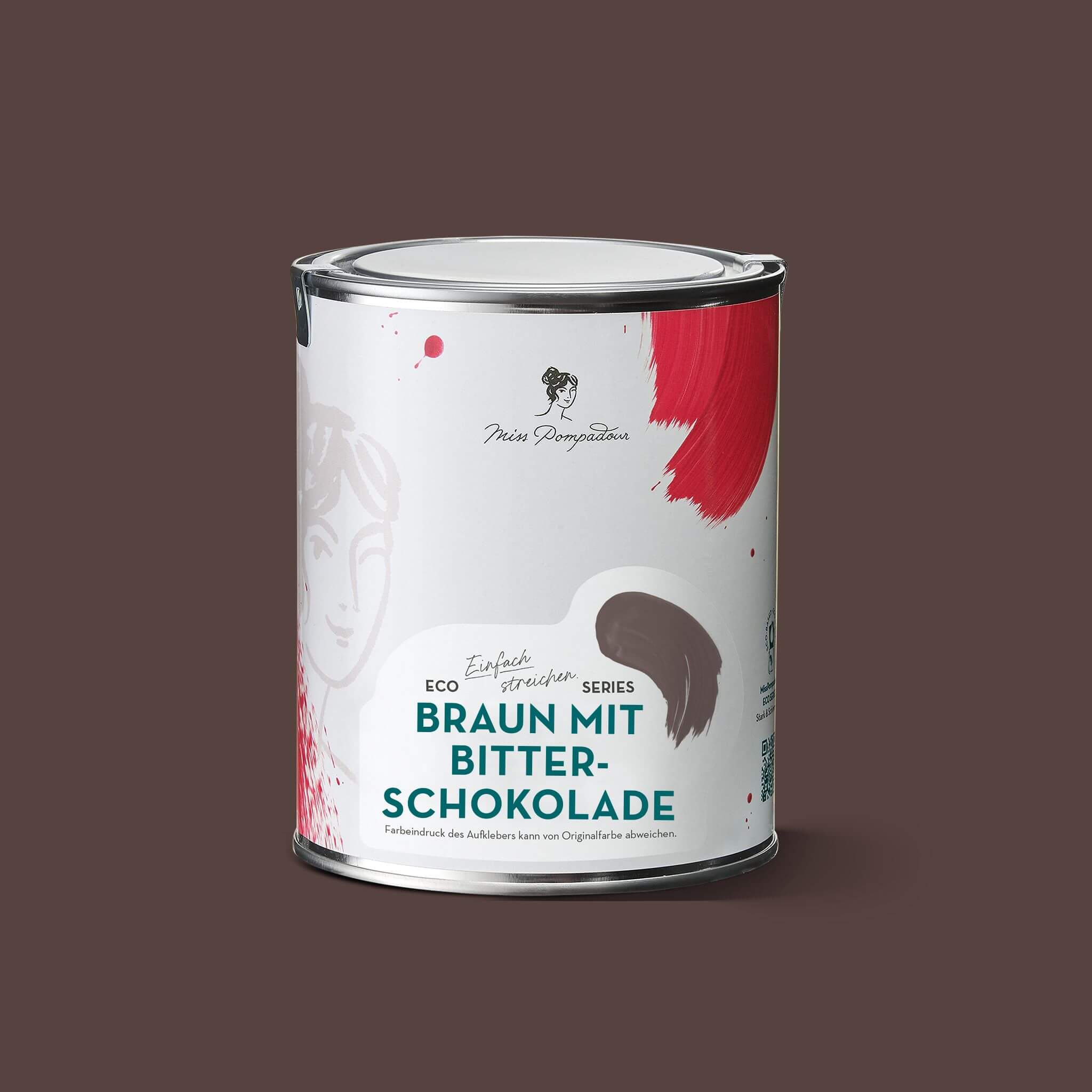 MissPompadour Braun mit Bitterschokolade - Die Wertvolle 1L