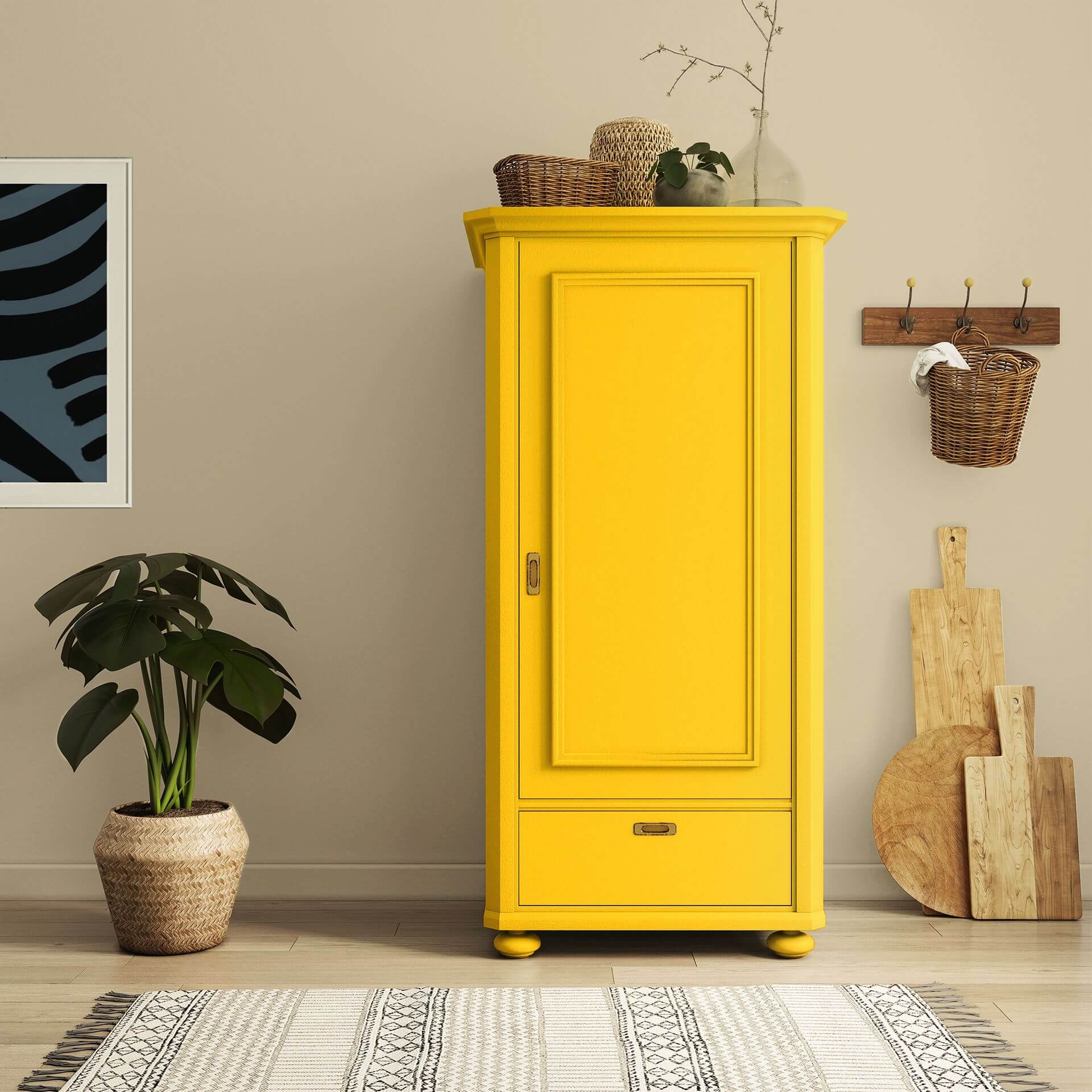 MissPompadour Jaune avec Citron - Peinture laque satinée 1L