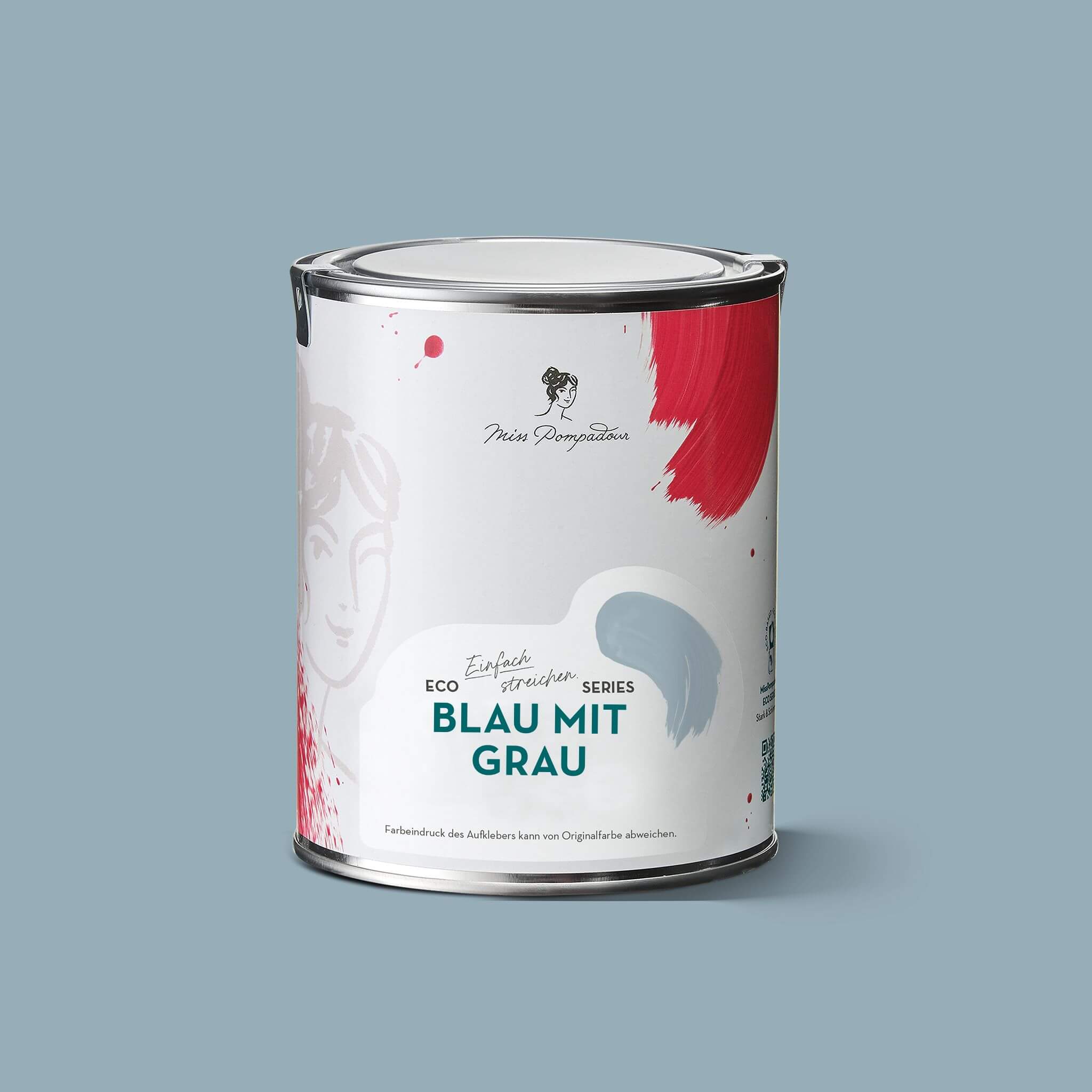MissPompadour Blau mit Grau - Sanft & Matt 1L