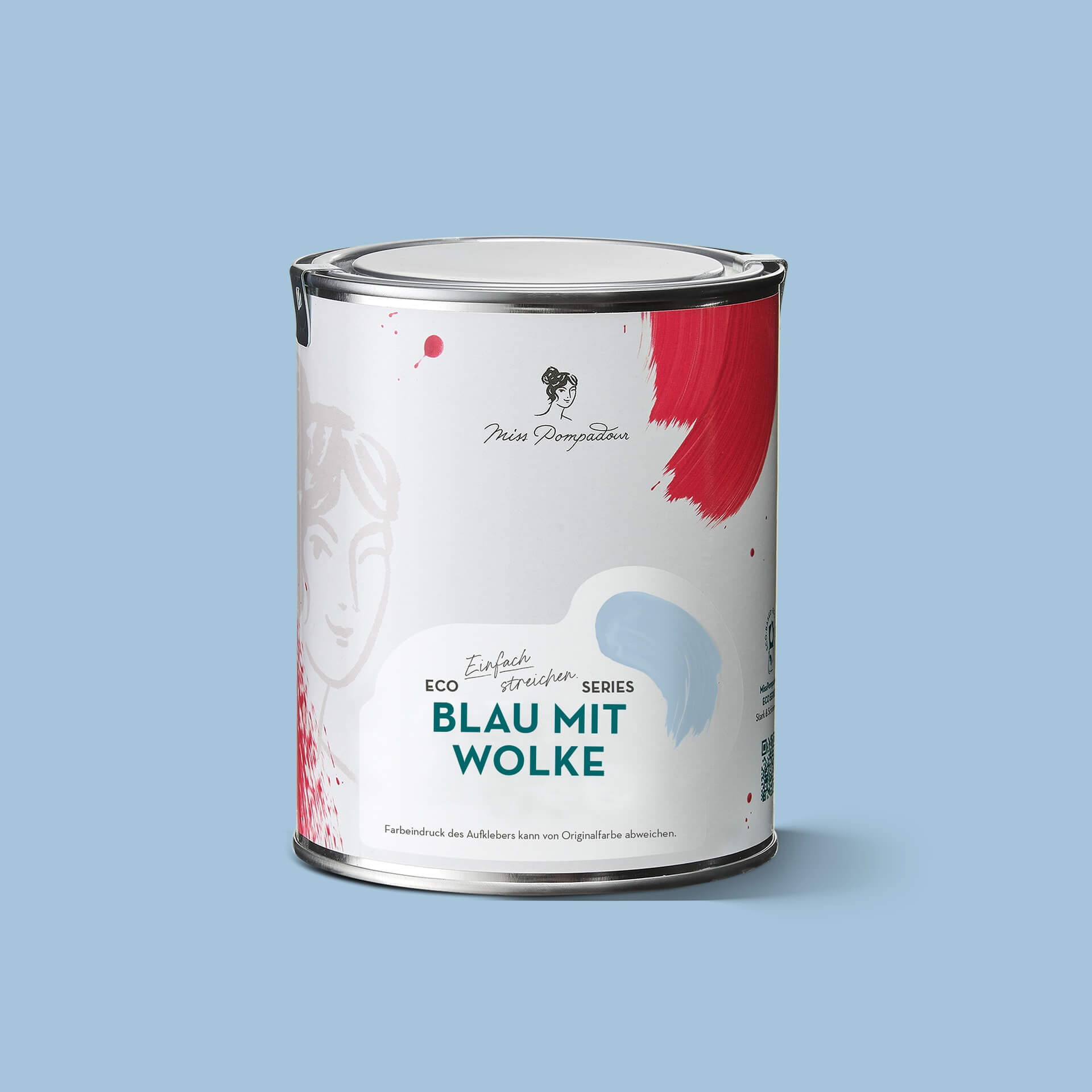 MissPompadour Blau mit Wolke - Stark & Schimmernd 1L
