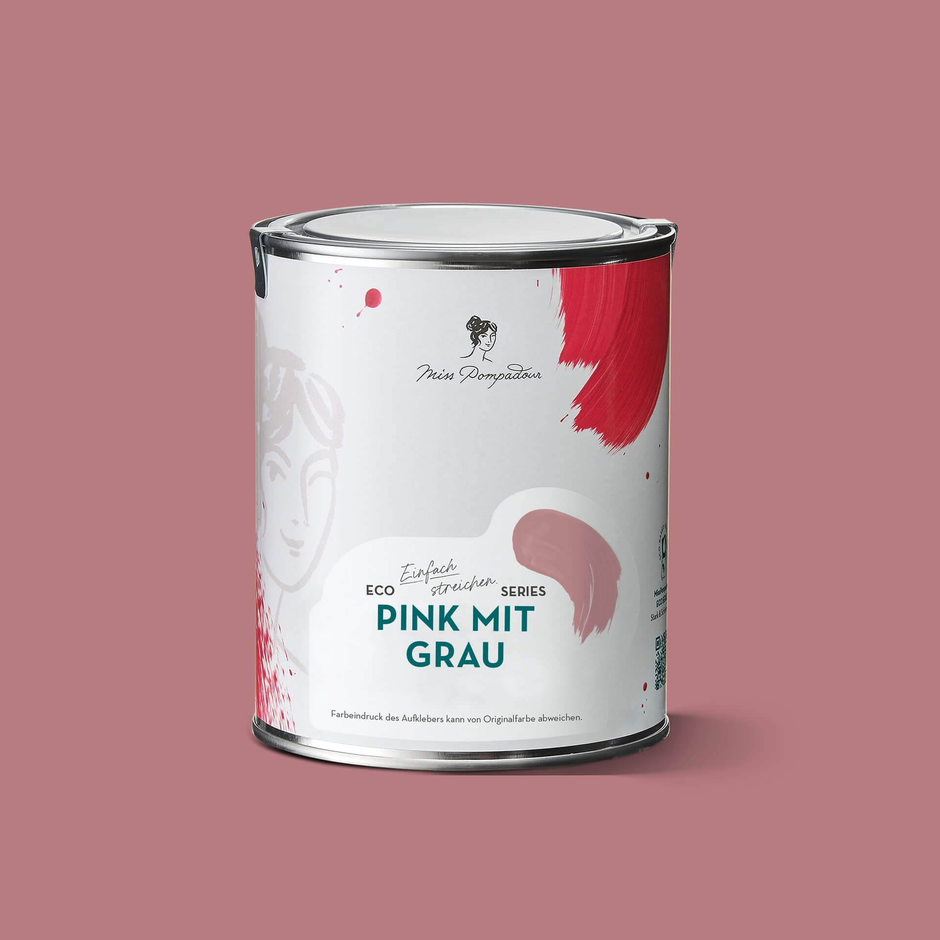 MissPompadour Pink mit Grau - Die Wertvolle 2.5L