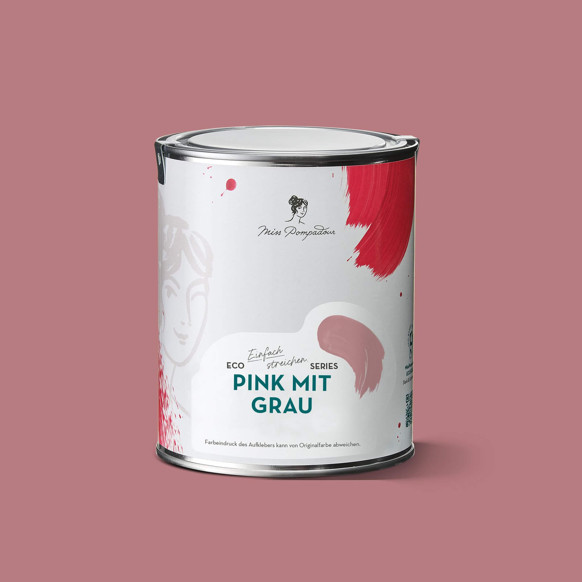 MissPompadour Pink mit Grau - Stark & Schimmernd 2.5L
