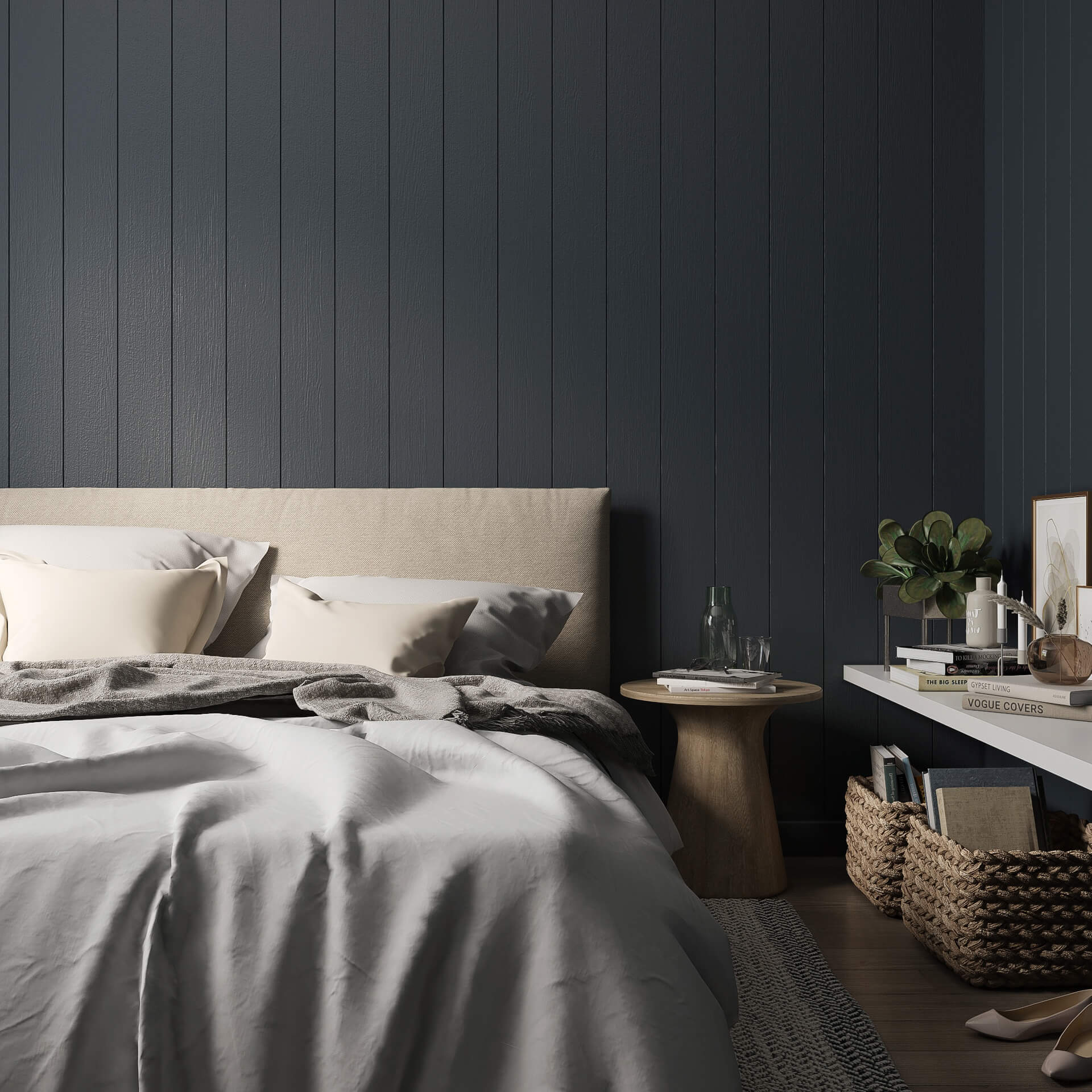 MissPompadour Blue with Black - The Functional Wall Paint 1L