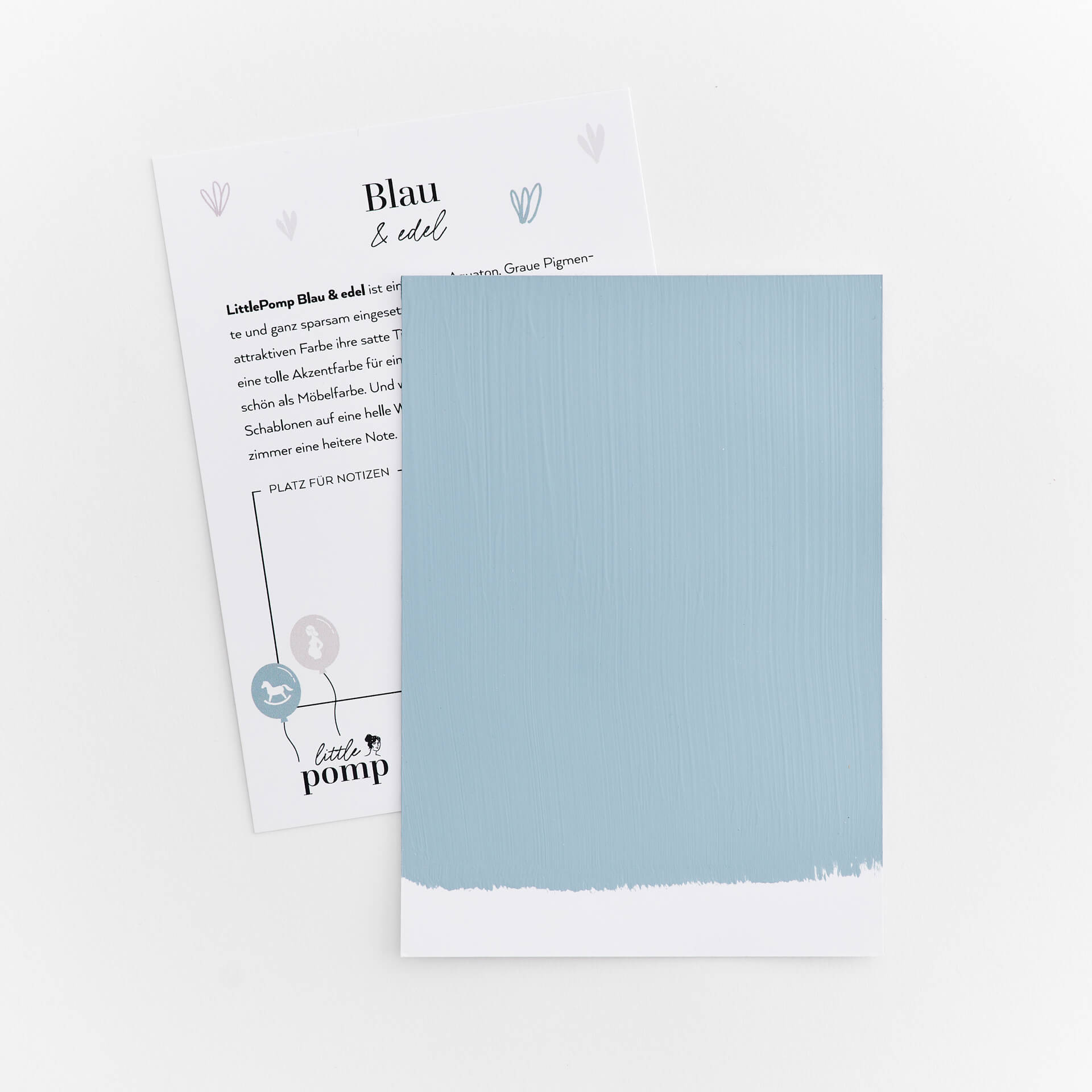 LittlePomp Blue & Noble - colour sample A6
