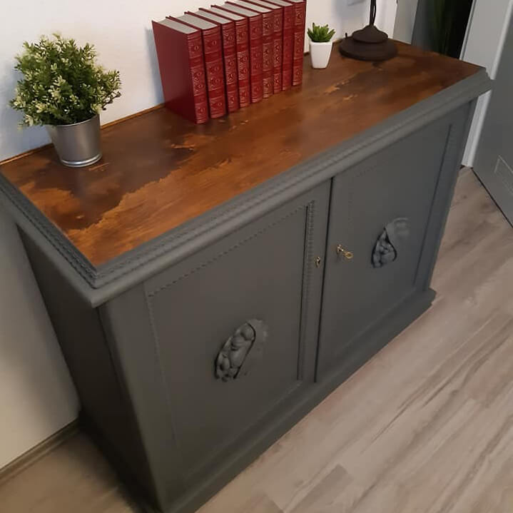 MissPompadour Grau mit Schwarz - Sanft & Matt 2.5L
