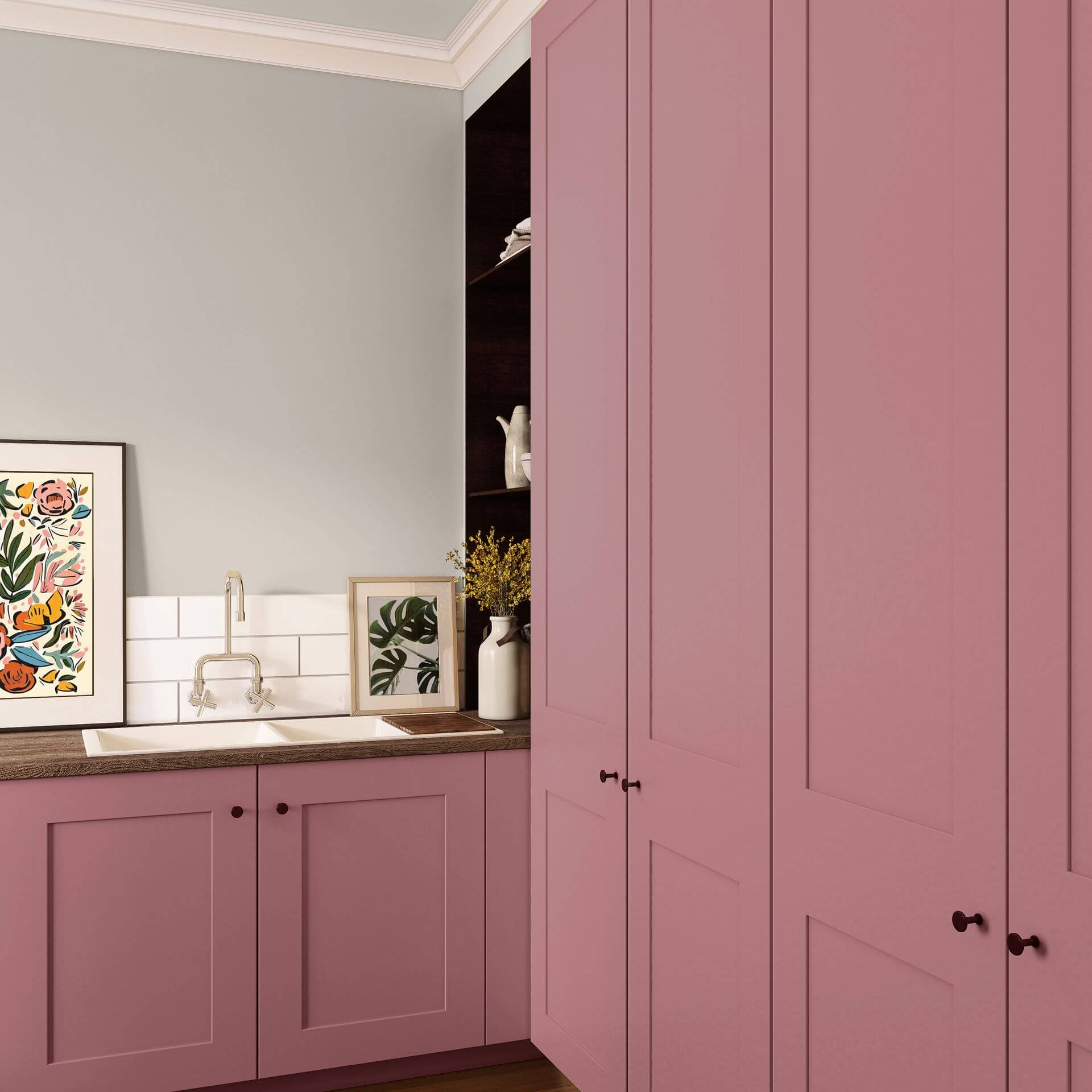 MissPompadour Pink with Grey - The Functional Wall Paint 1L