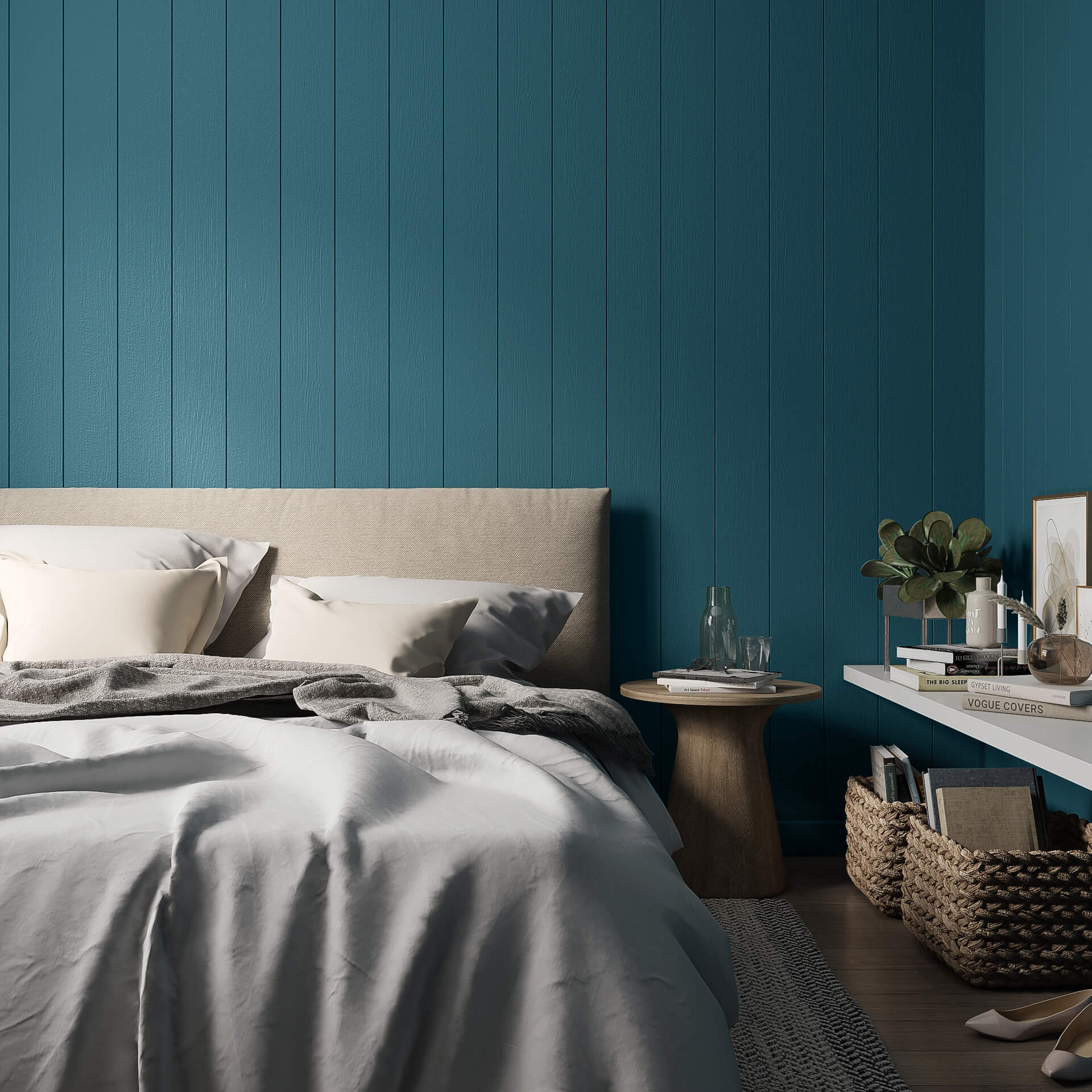 MissPompadour Dark Blue with Green - The Functional Wall Paint 1L