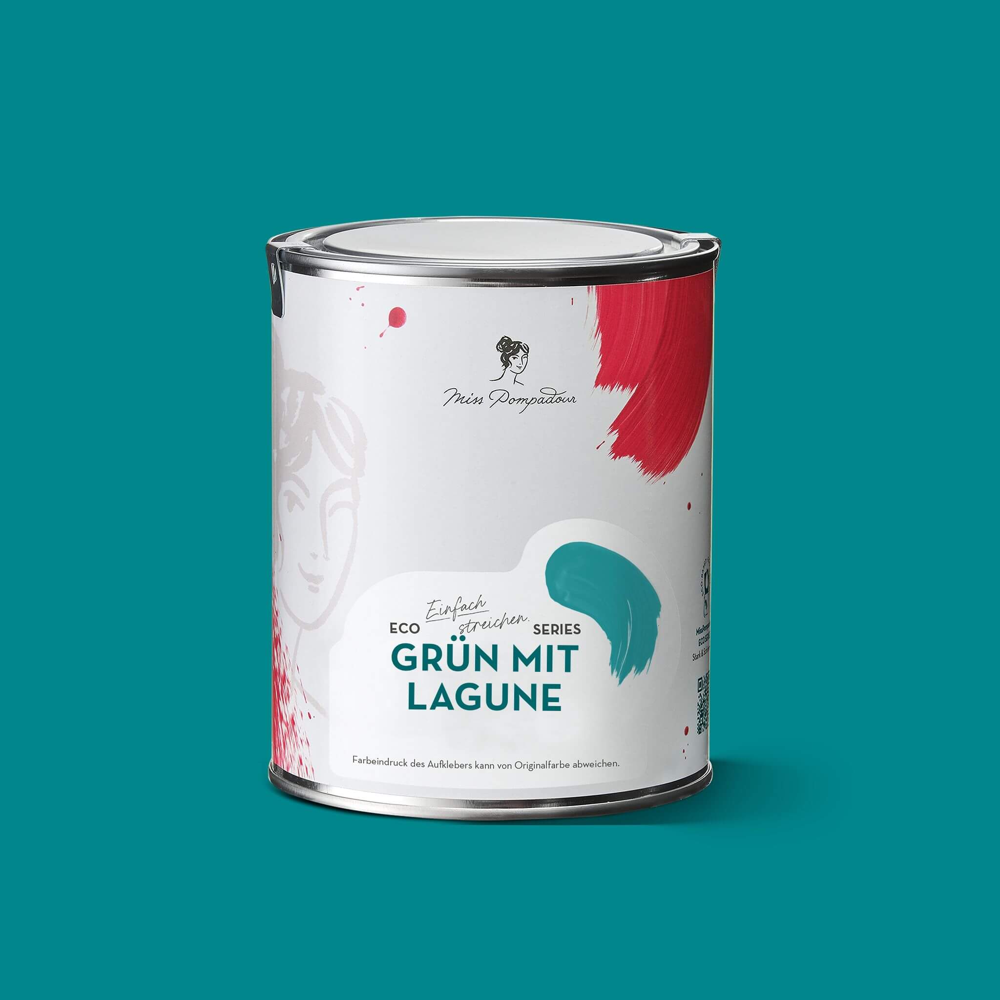 MissPompadour Grün mit Lagune - Sanft & Matt 1L