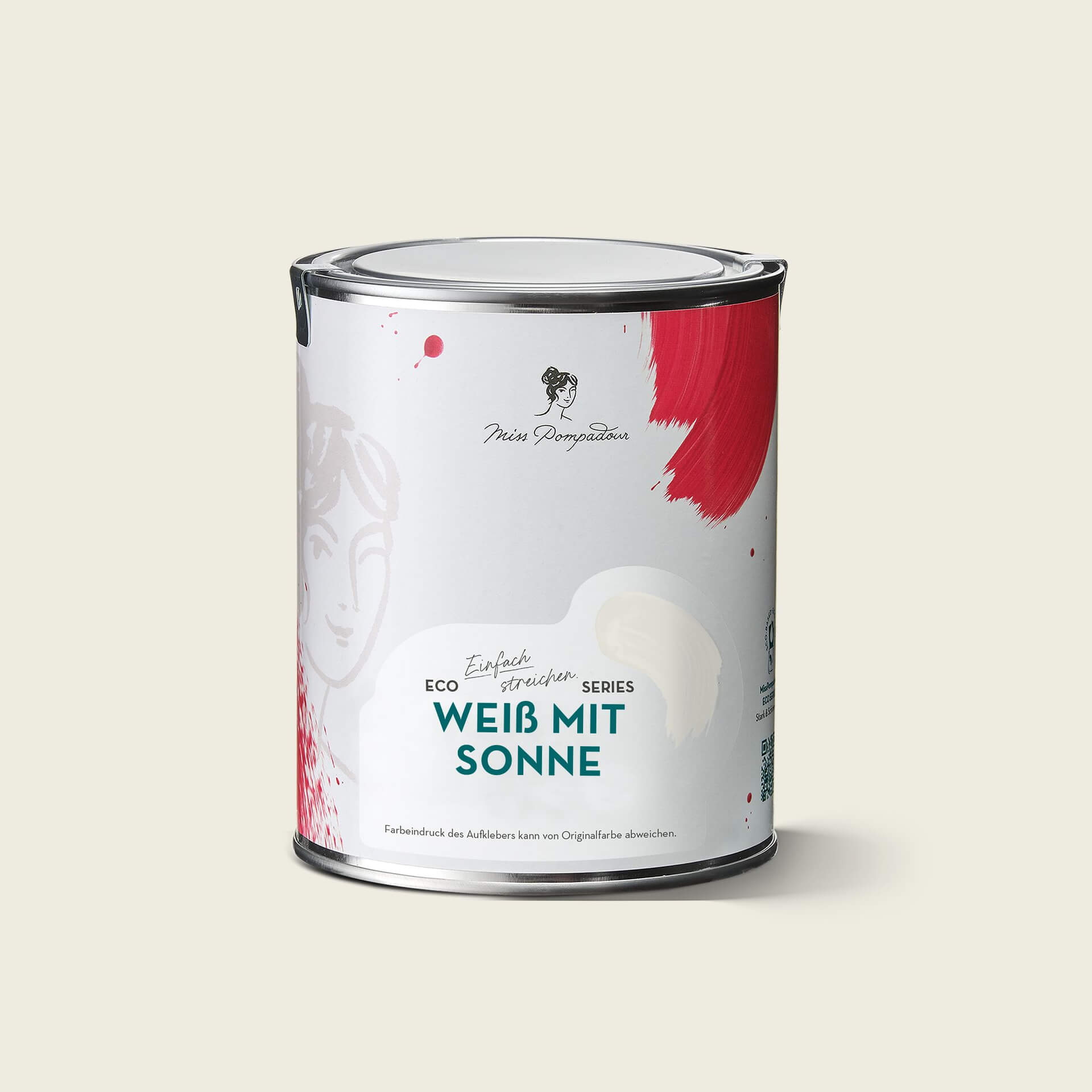 MissPompadour Weiß mit Sonne - Die Wertvolle 1L