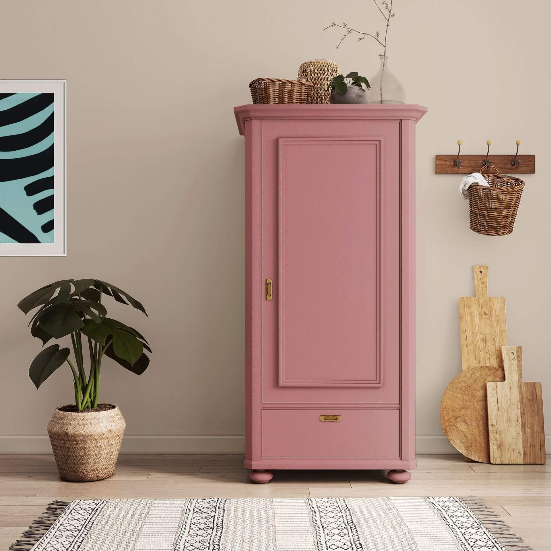 MissPompadour Pink with Grey - The Functional Wall Paint 1L