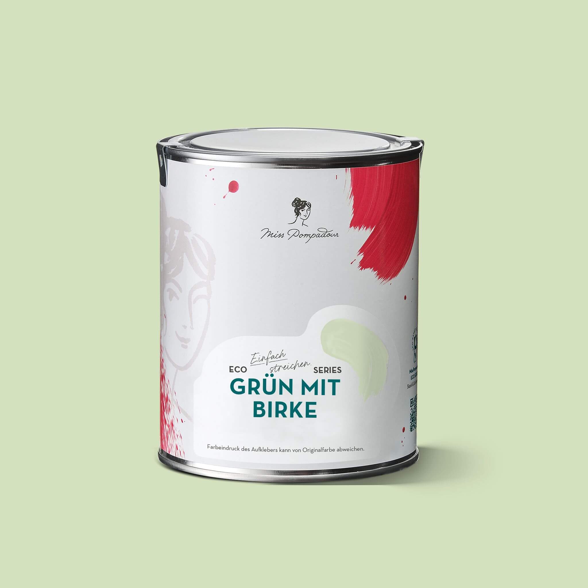 MissPompadour Grün mit Birke - Sanft & Matt 1L