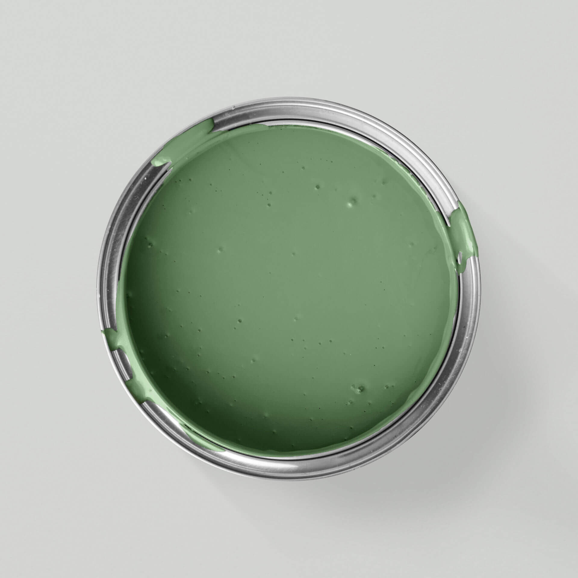 Image d'aperçu de peinture : Boîte de peinture ouverte vue de haut avec MissPompadour Vert avec Olive