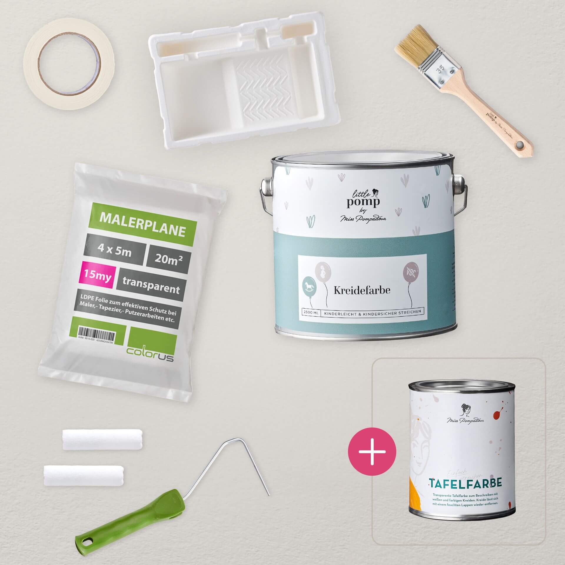 Hausaufgaben-Ecke-Set mit Gratis Tafelfarbe - Blau & Edel