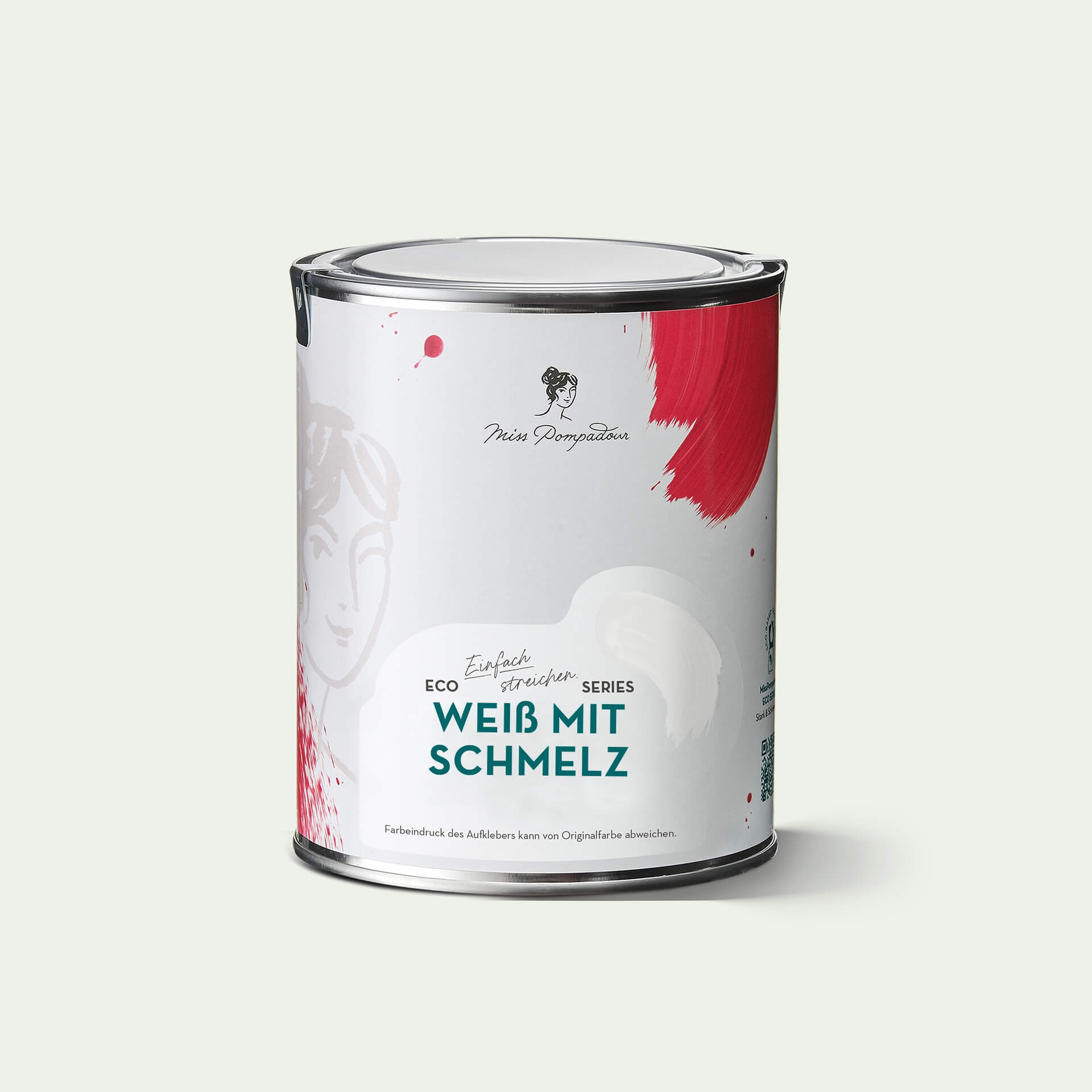 MissPompadour Weiß mit Schmelz - Stark & Schimmernd 1L