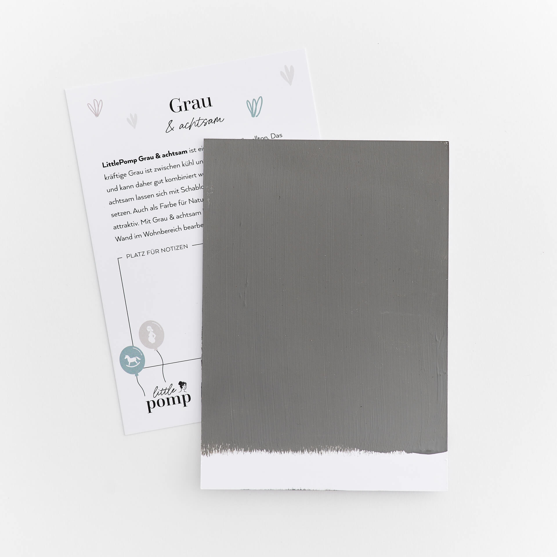 LittlePomp Grey & Mindful - colour sample A6