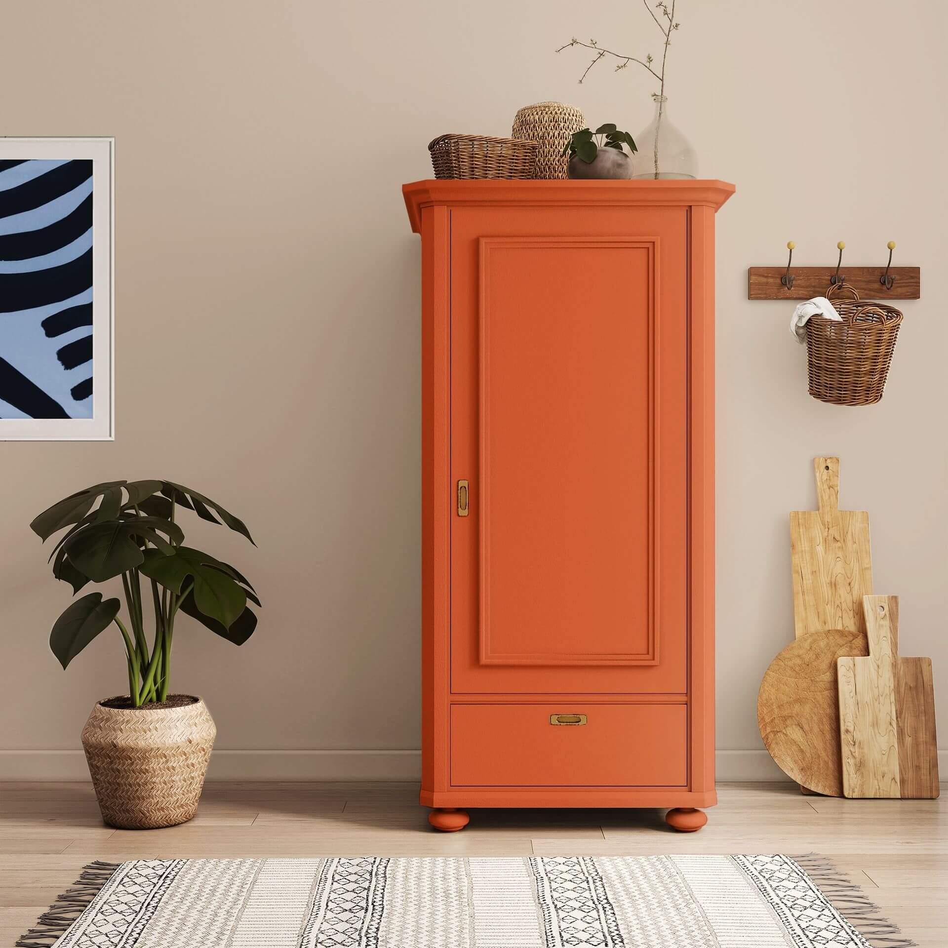 MissPompadour Orange with Goldfish - The Valuable Wall Paint 1L