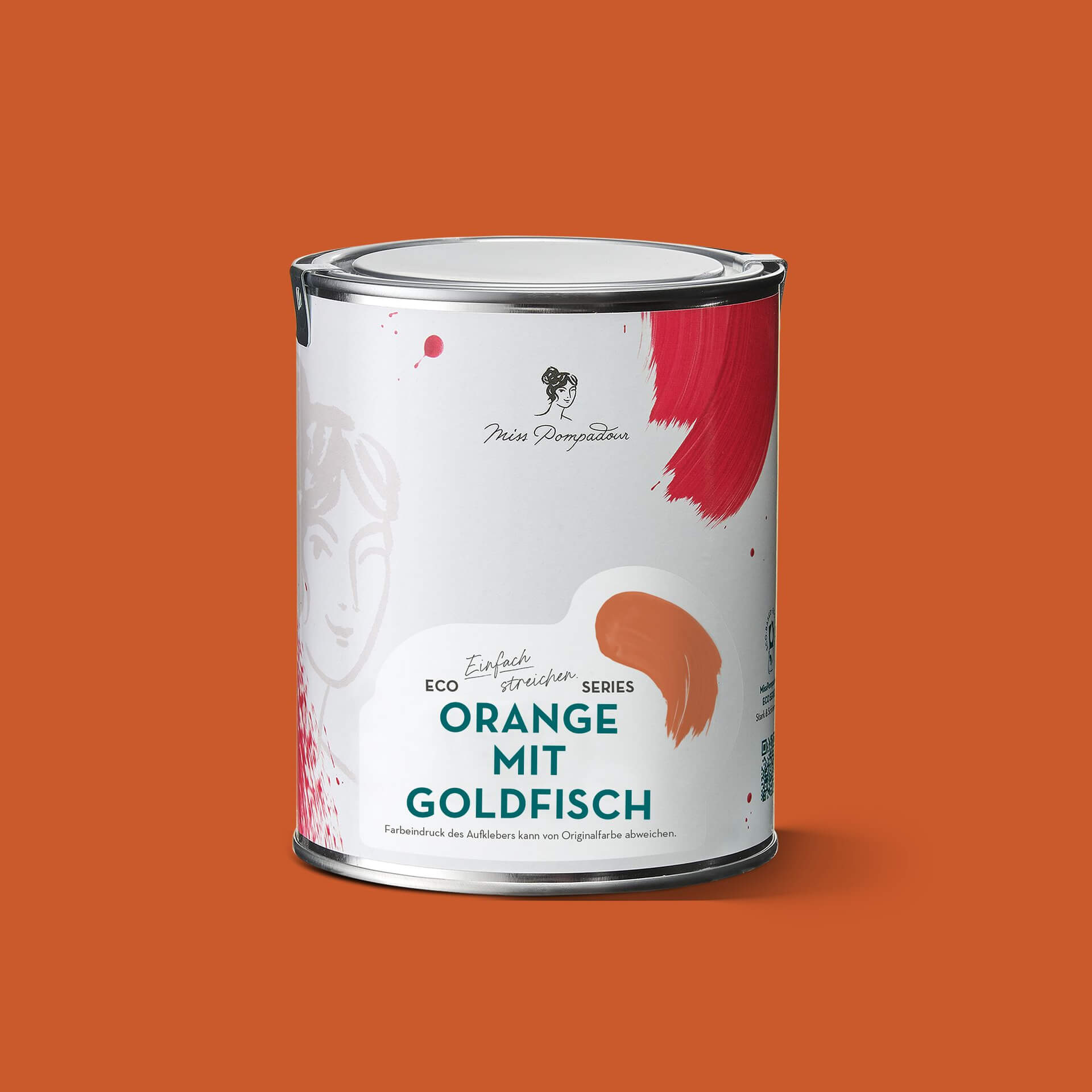 MissPompadour Orange mit Goldfisch - Sanft & Matt 1L