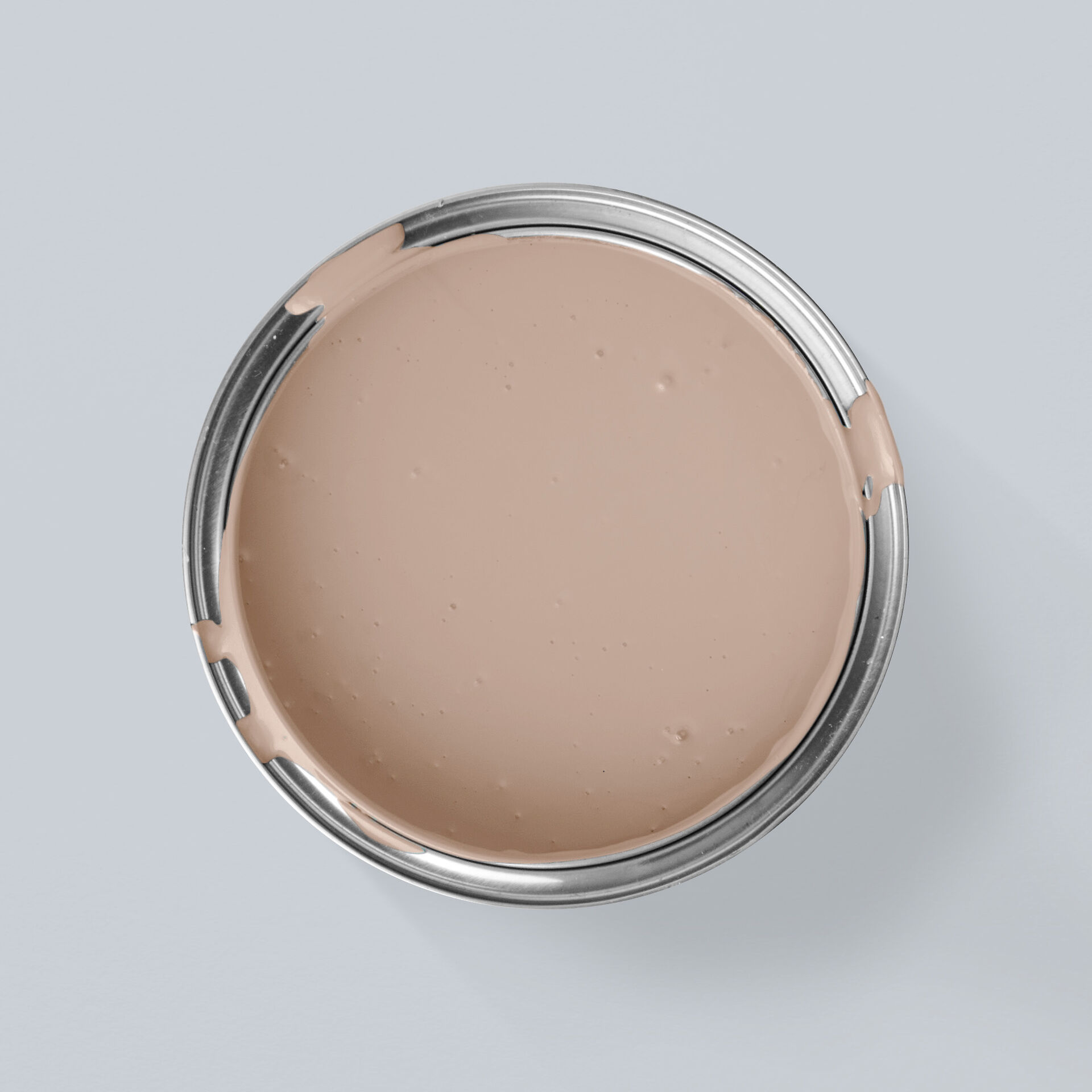Paint Preview Image: Opened paint can viewed from above with MissPompadour Brown with Choc