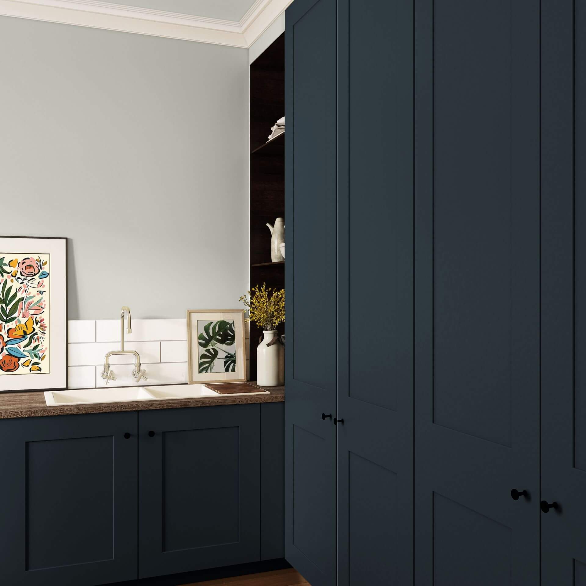 MissPompadour Blue with Black - The Valuable Wall Paint 1L