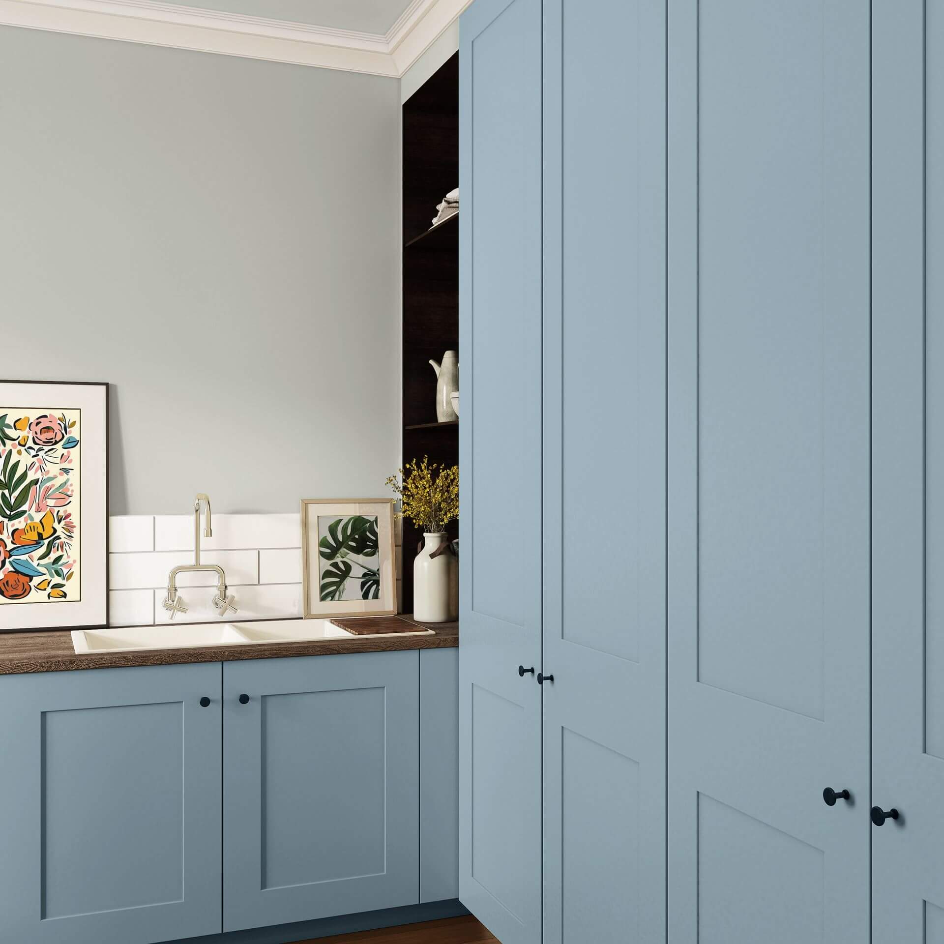 MissPompadour Blue with Grey - The Valuable Wall Paint 1L