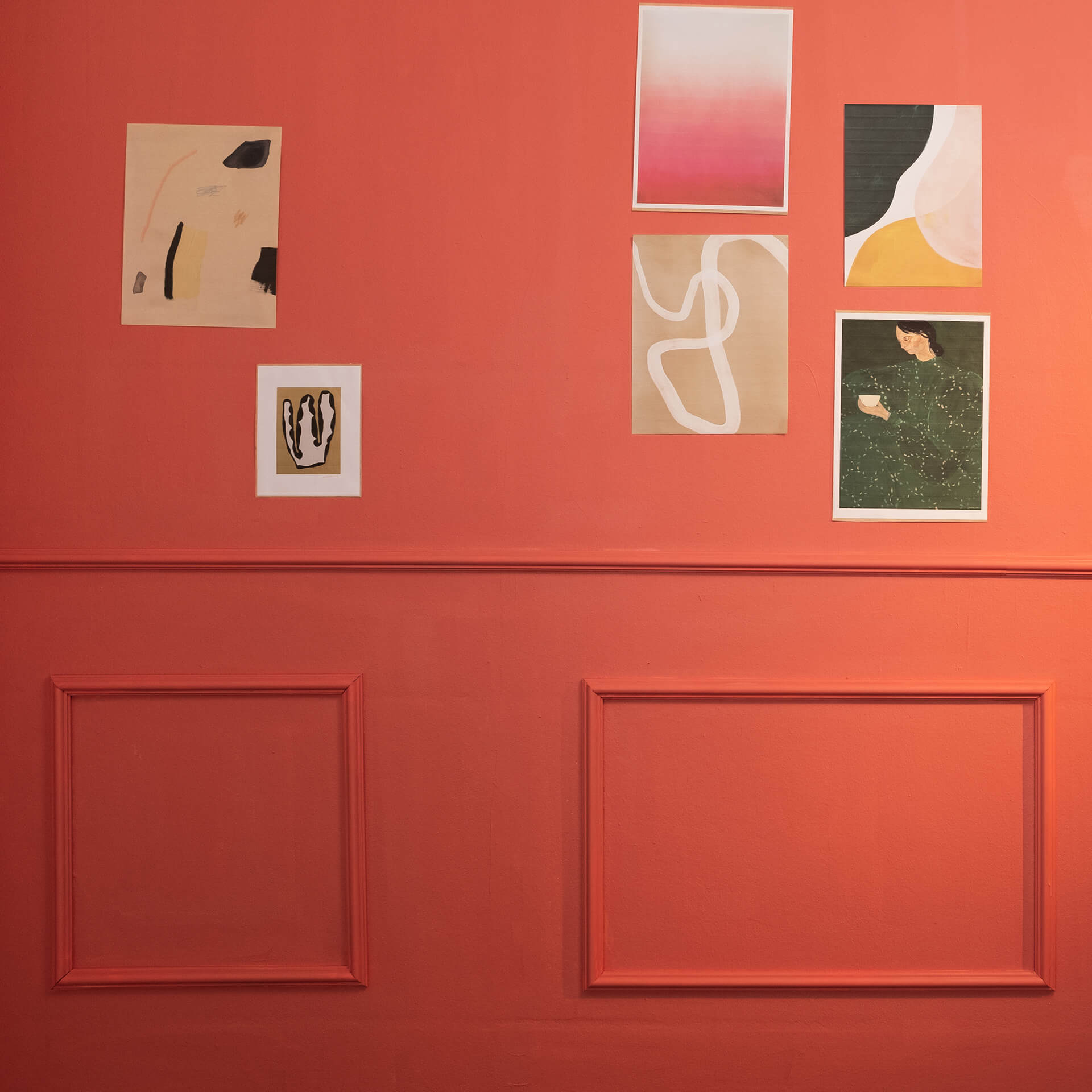 MissPompadour Red with Flamingo - The Functional Wall Paint 1L