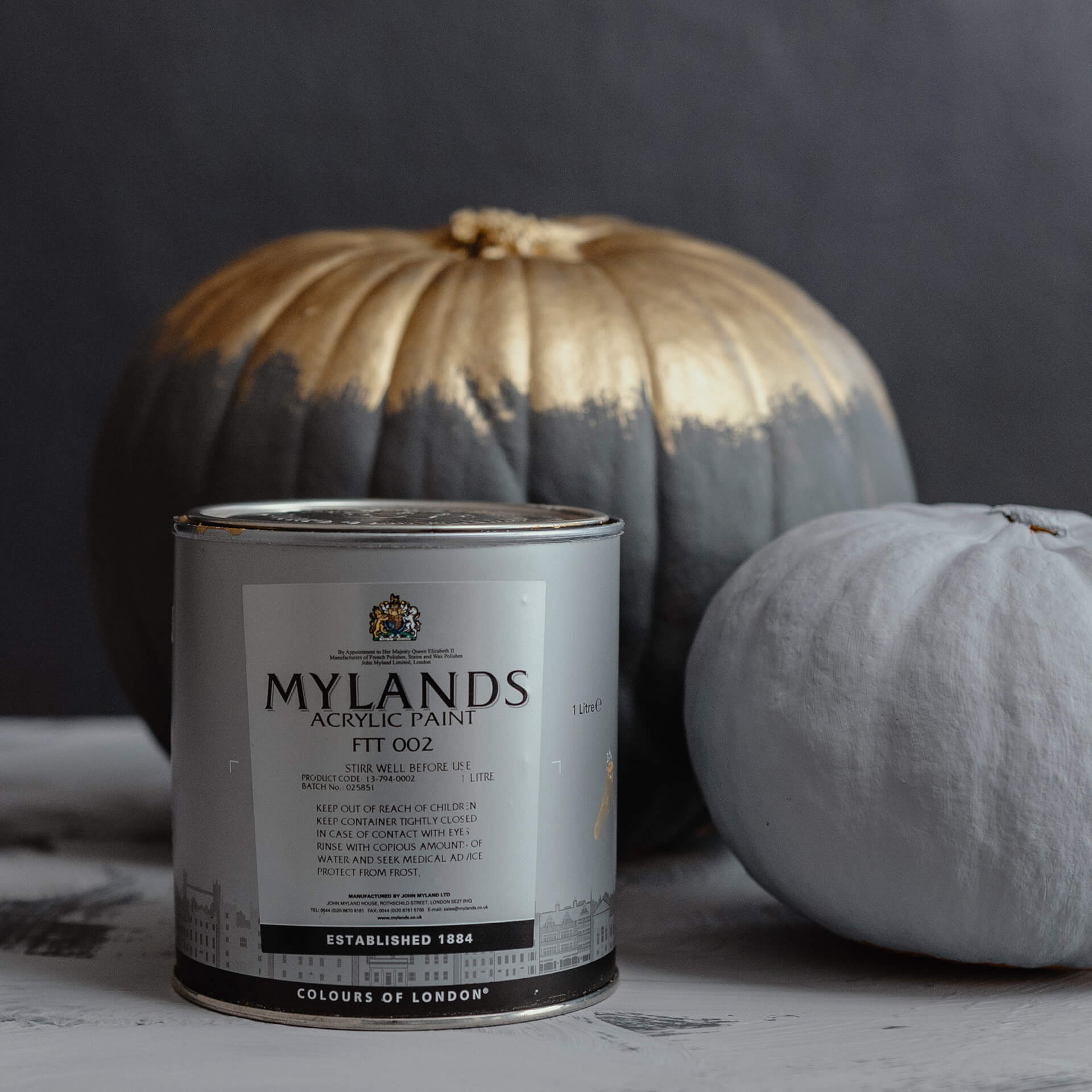 Mylands FTT 002 Pale Gold - Wood & Metal Metallic Eggshell / Lack Seidenmatt, 1L