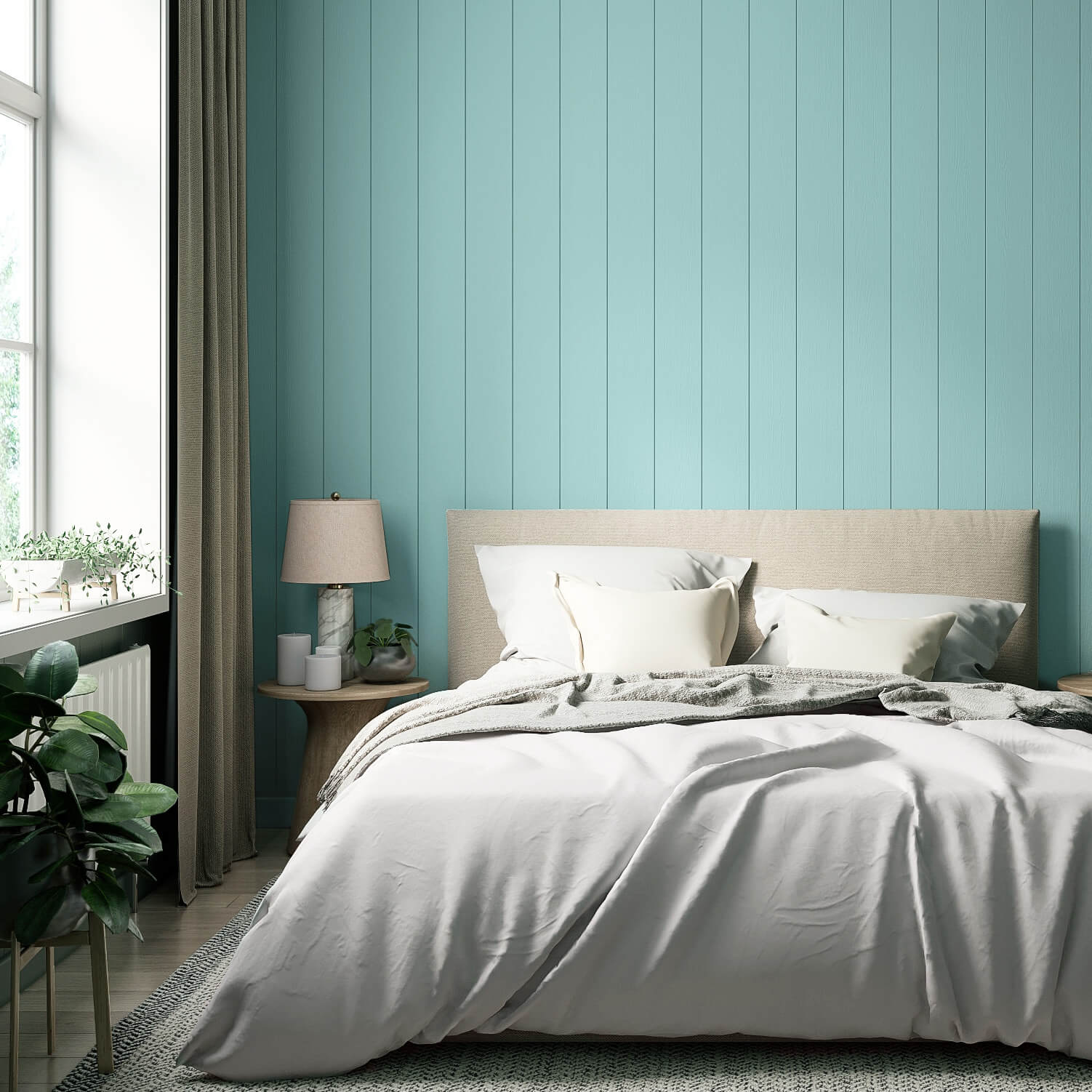 MissPompadour Green with Aqua - The Functional Wall Paint 1L