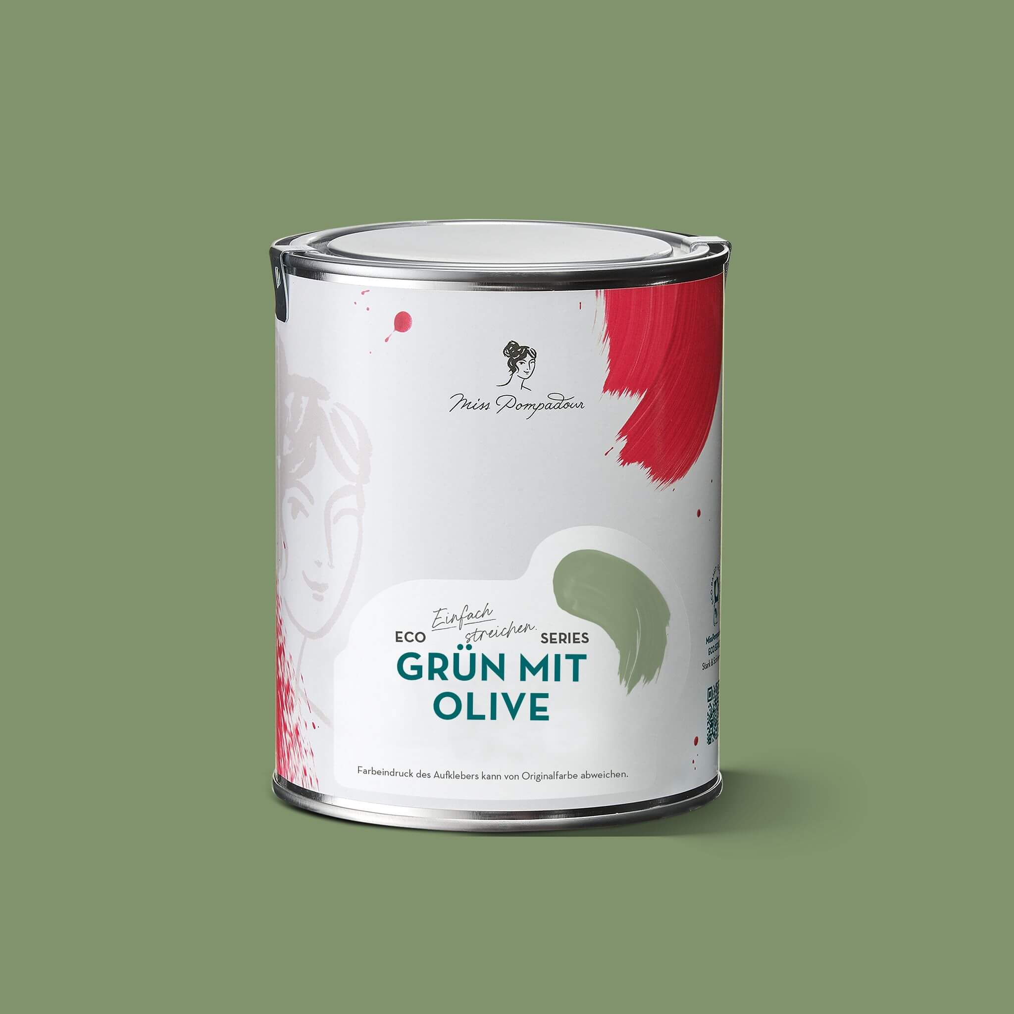 MissPompadour Grün mit Olive - Die Wertvolle 1L