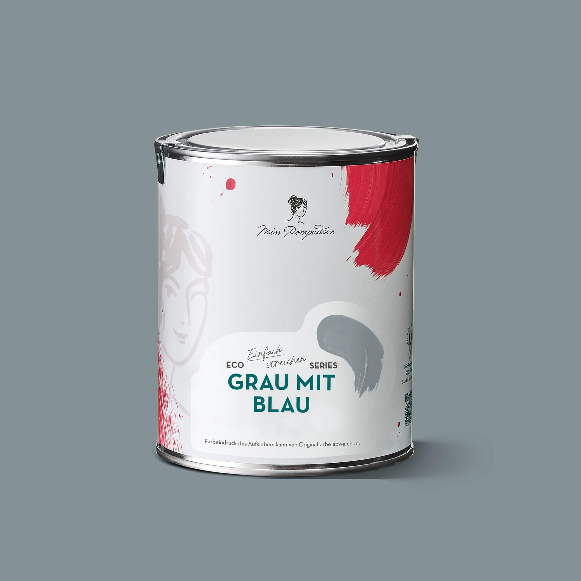 MissPompadour Grau mit Blau - Sanft & Matt 2.5L