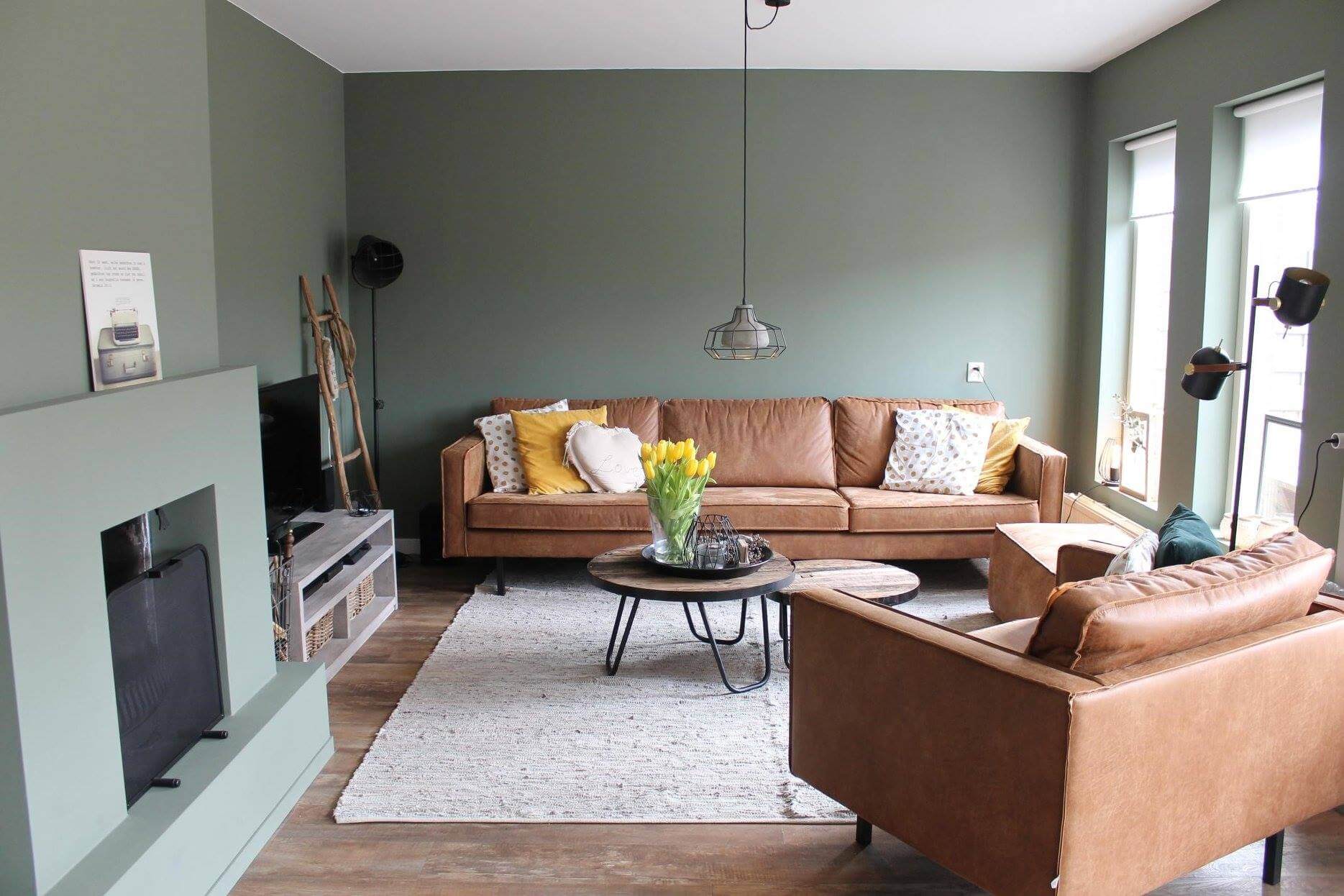 living room wall design: ideas & the right colour choice!