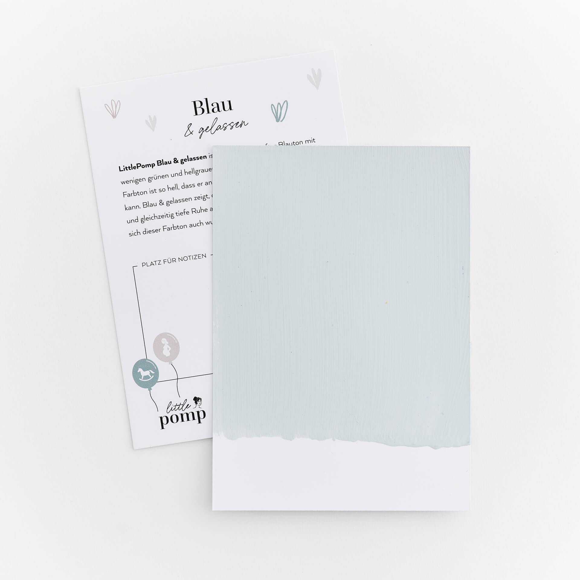 LittlePomp Blue & Calm - colour sample A6