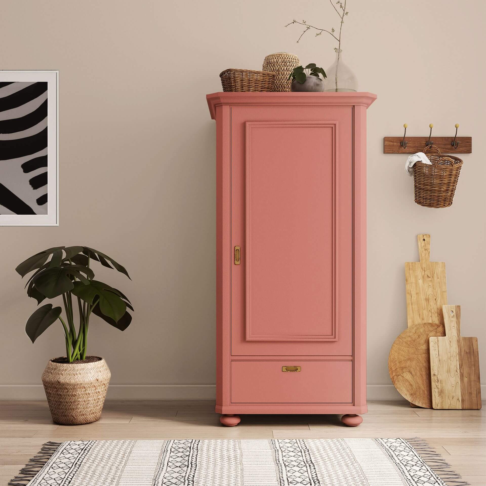 MissPompadour Red with Flamingo - The Valuable Wall Paint 1L